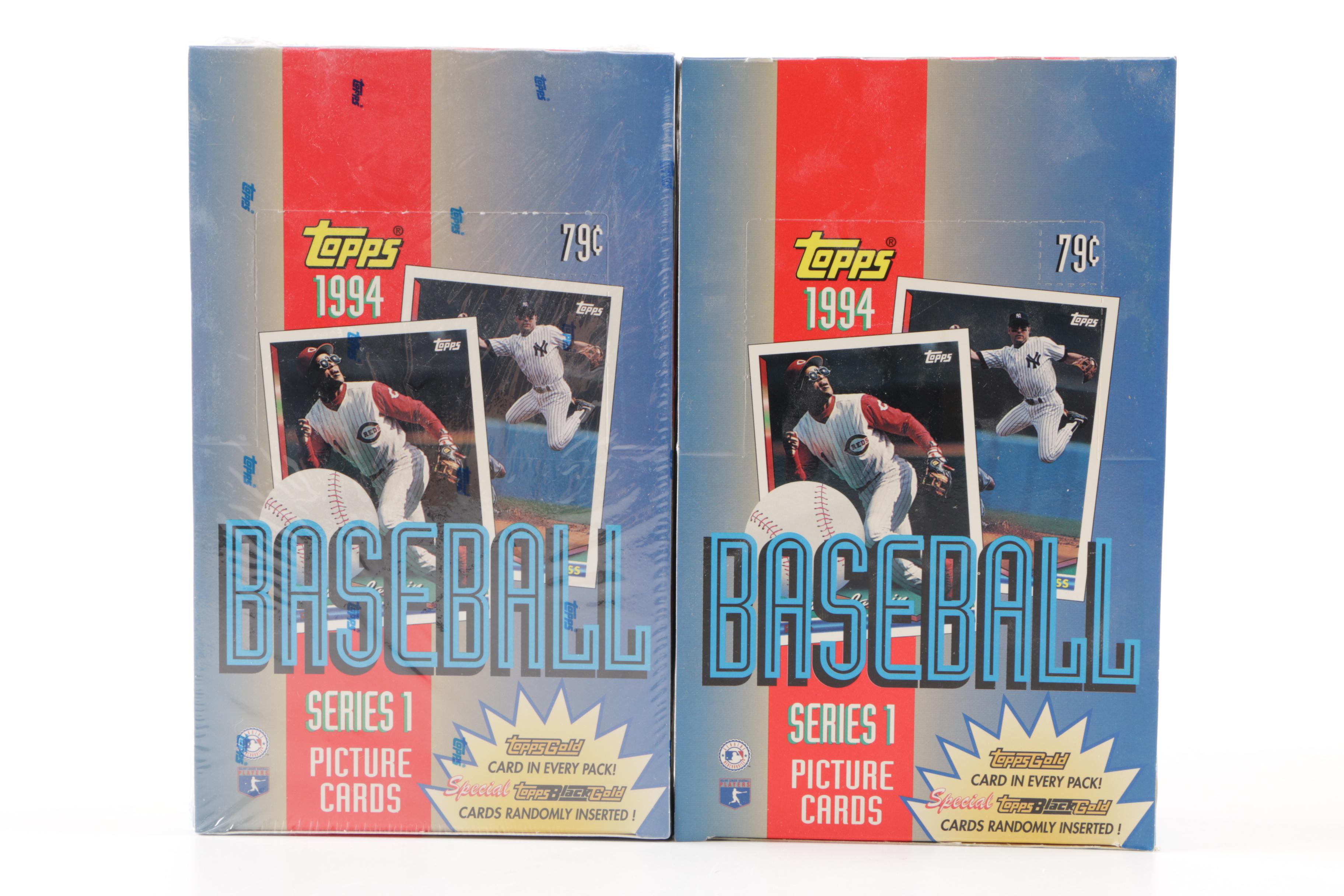 Baseball Card Boxes with Unopened Packs EBTH