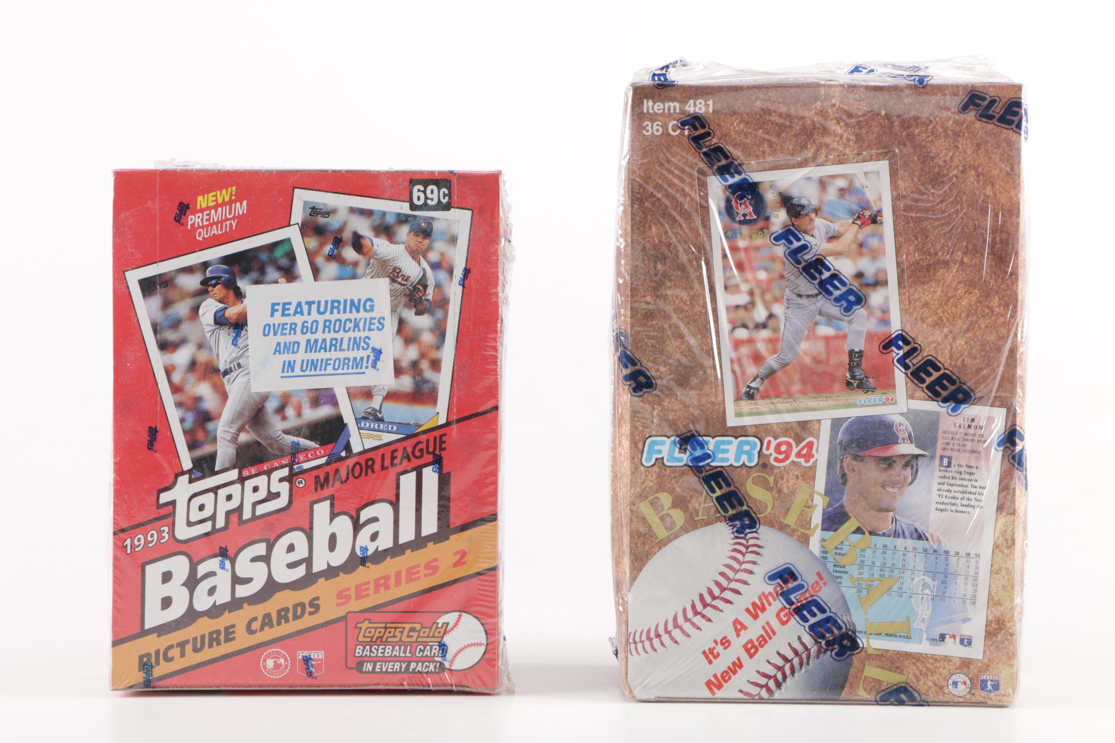 Baseball Card Boxes with Unopened Packs EBTH