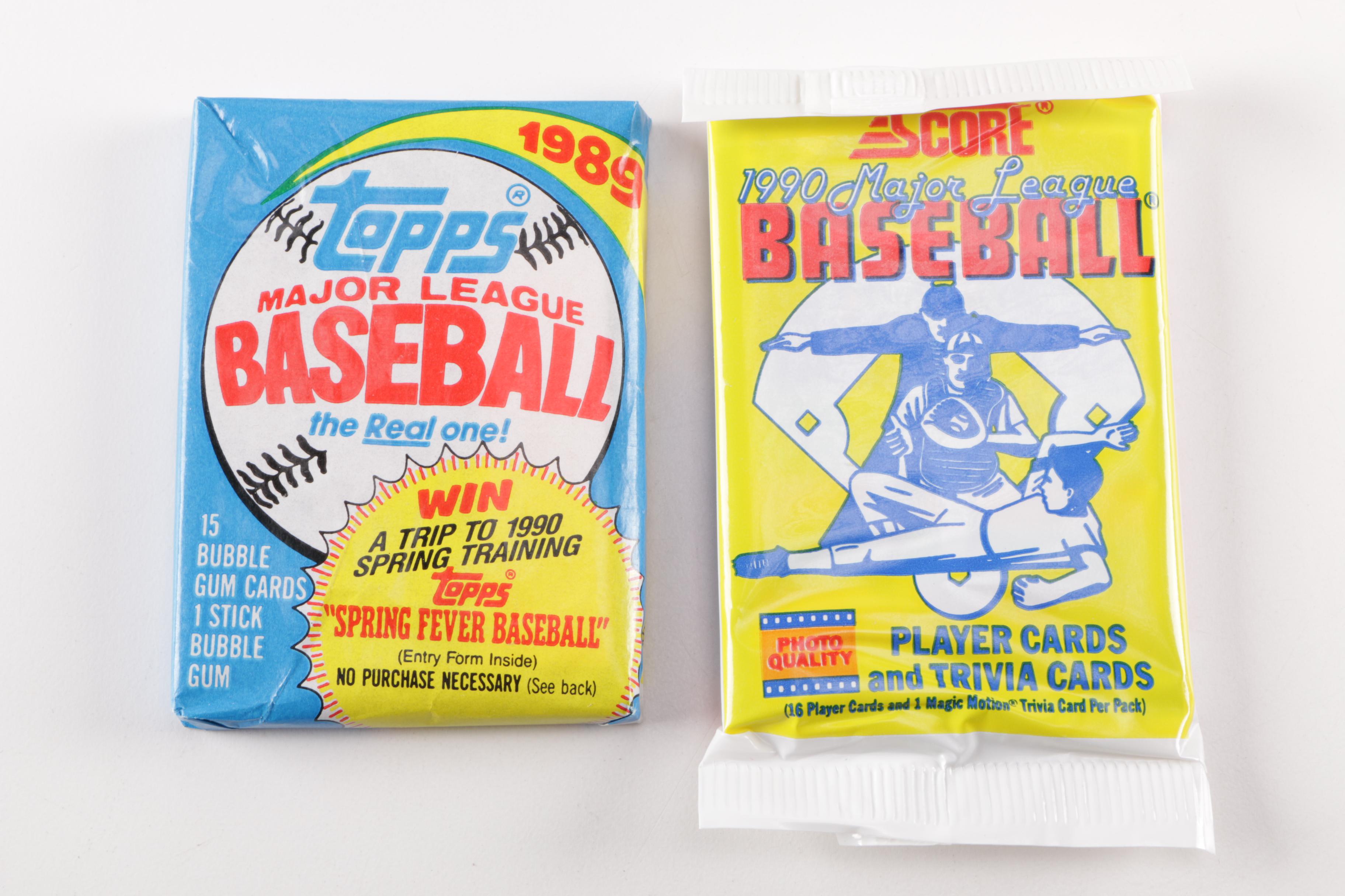 Baseball Card Boxes with Unopened Packs EBTH