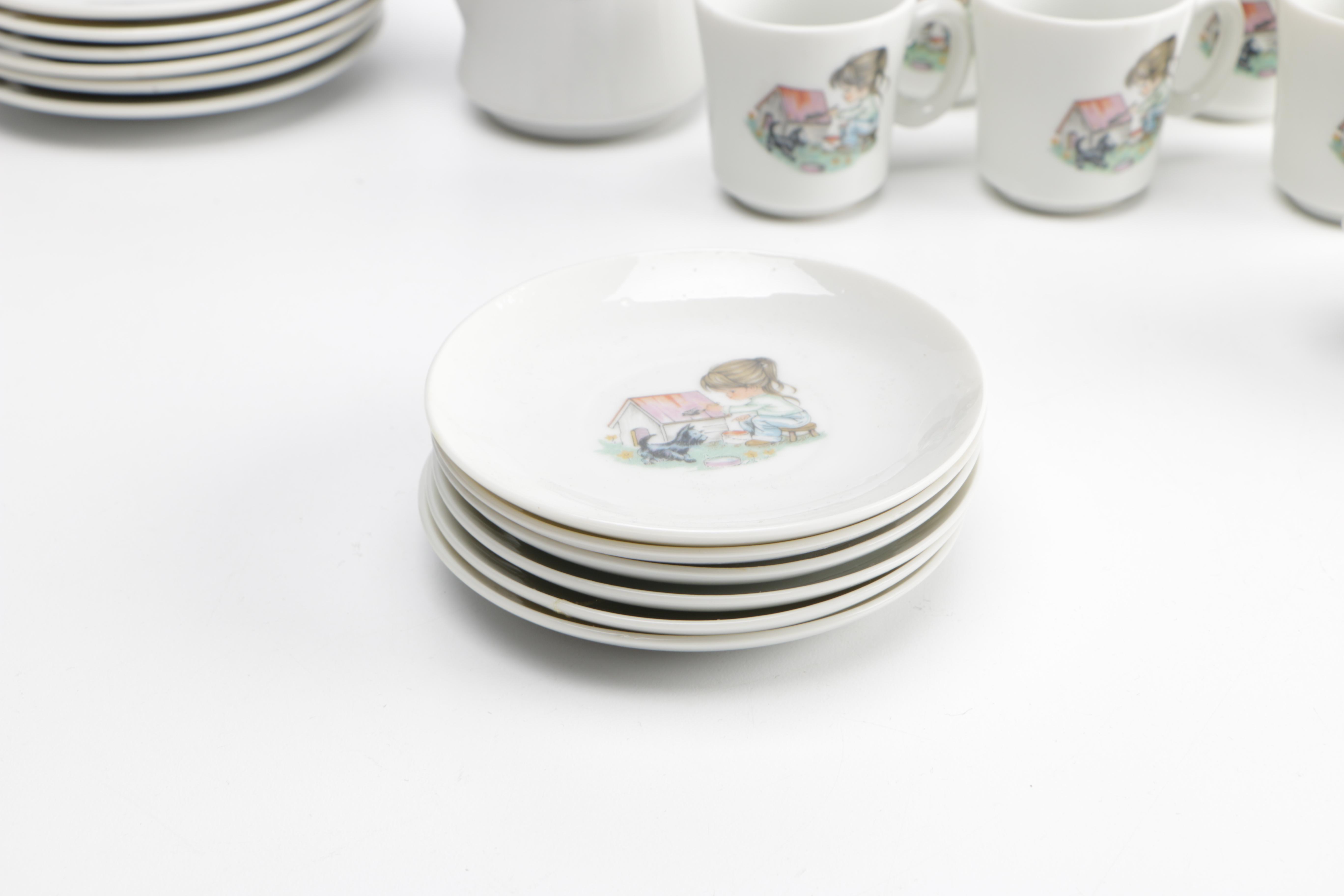 Japanese Scottie Dog Themed Miniature Tea Set EBTH