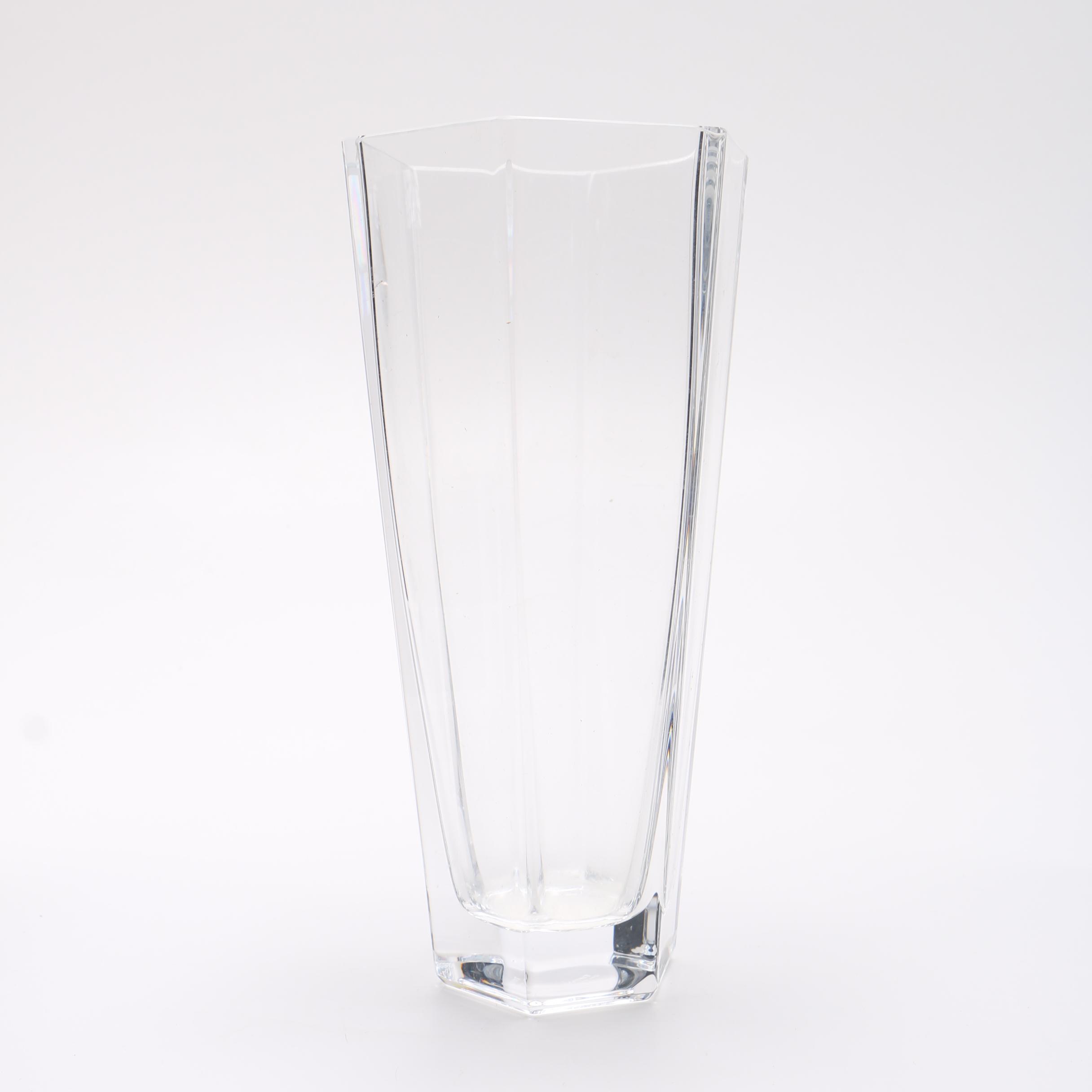 Tiffany And Co Frank Lloyd Wright Crystal Vase Ebth