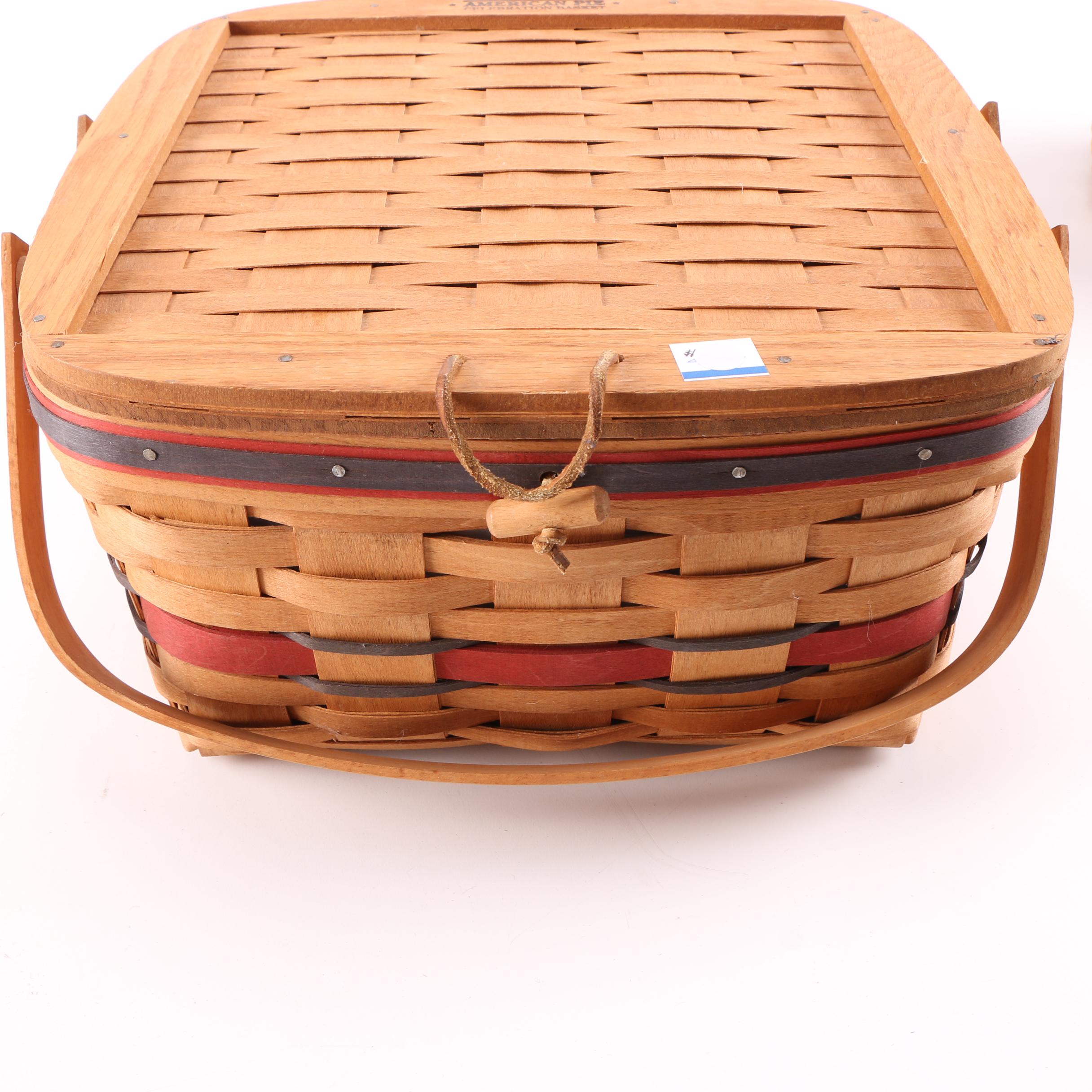 Selection of Longaberger Baskets Including Crisco Celebration EBTH