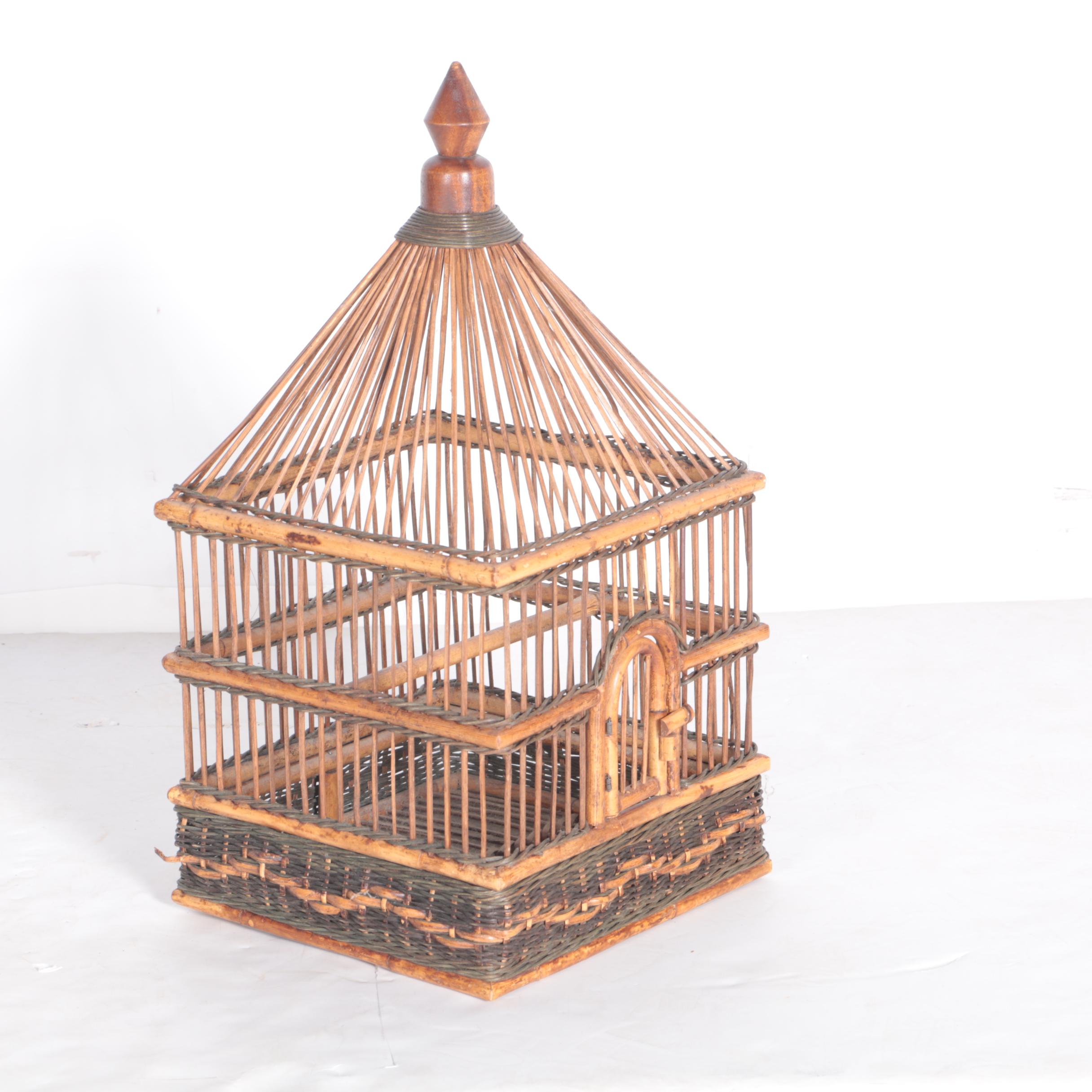 Wicker Bird Cage EBTH