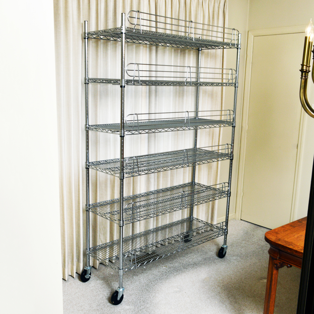 Restaurant Grade Rolling Rack by NSF Shelf Tech System EBTH