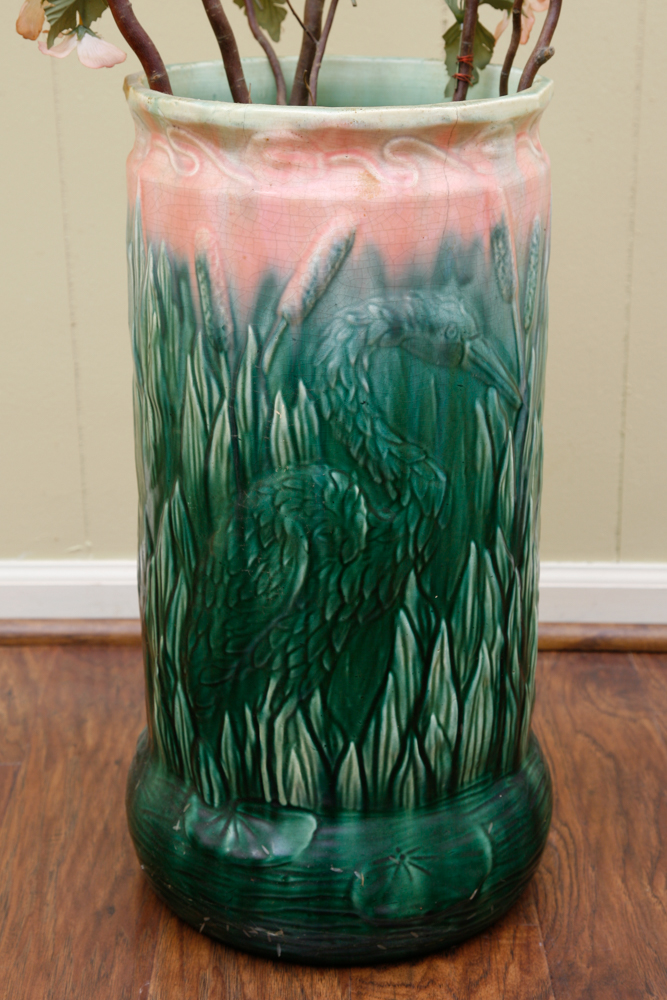 Vintage Art Pottery Umbrella Stand EBTH