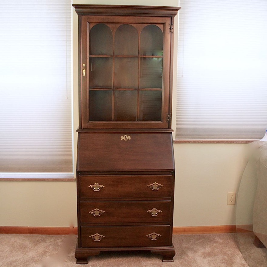 Jasper Cabinet Secretary Desk With Display Cabinet Ebth
