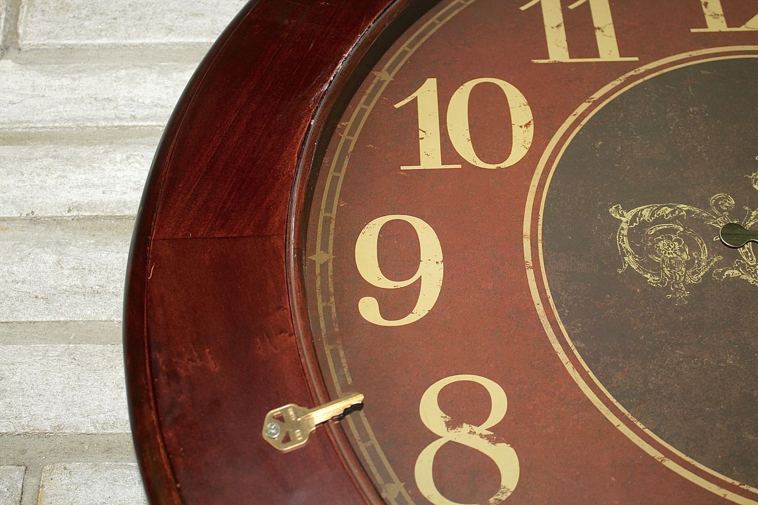 Large Wood Frame Wall Clock or Table Topper EBTH