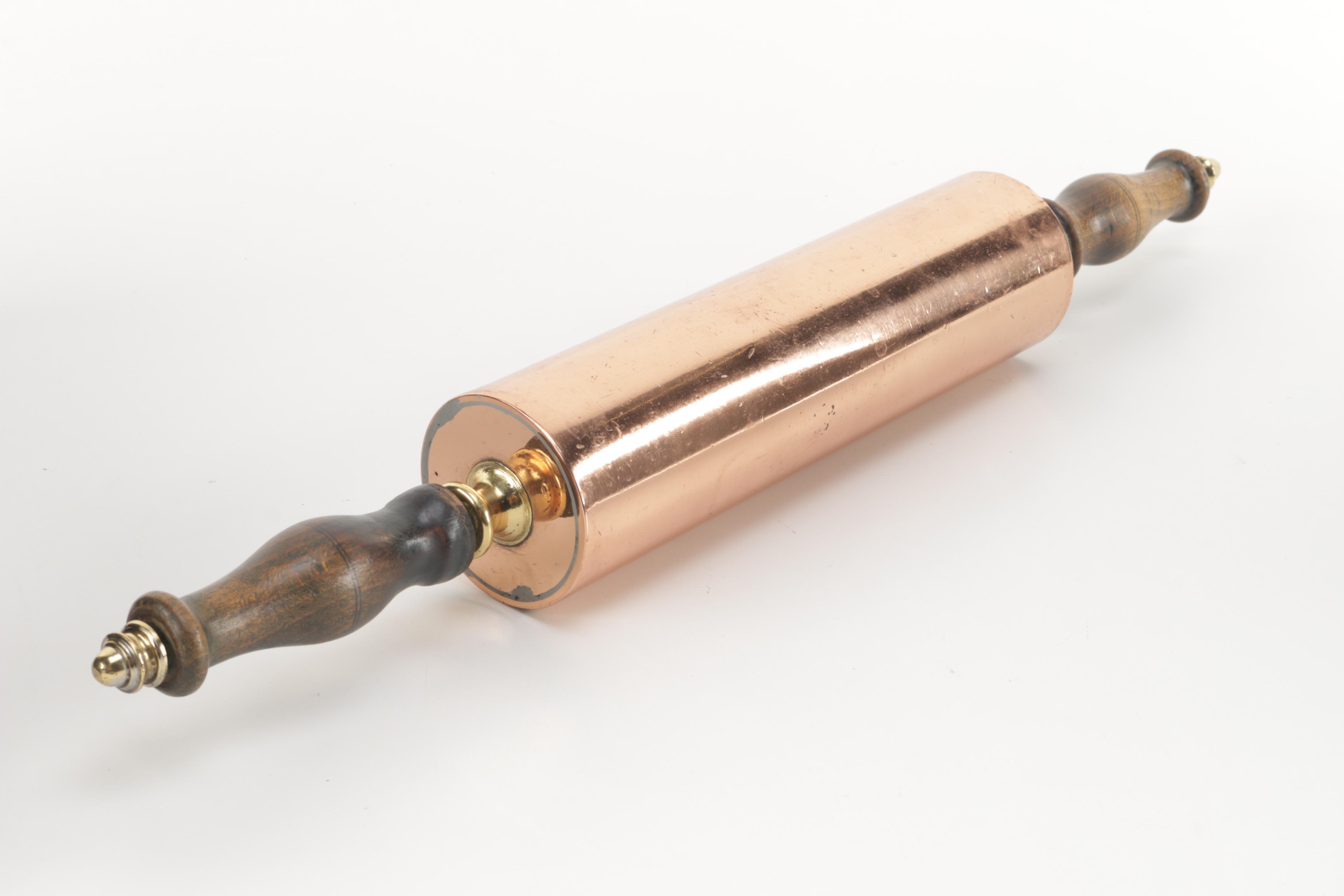 Copper Rolling Pin and Bowl EBTH