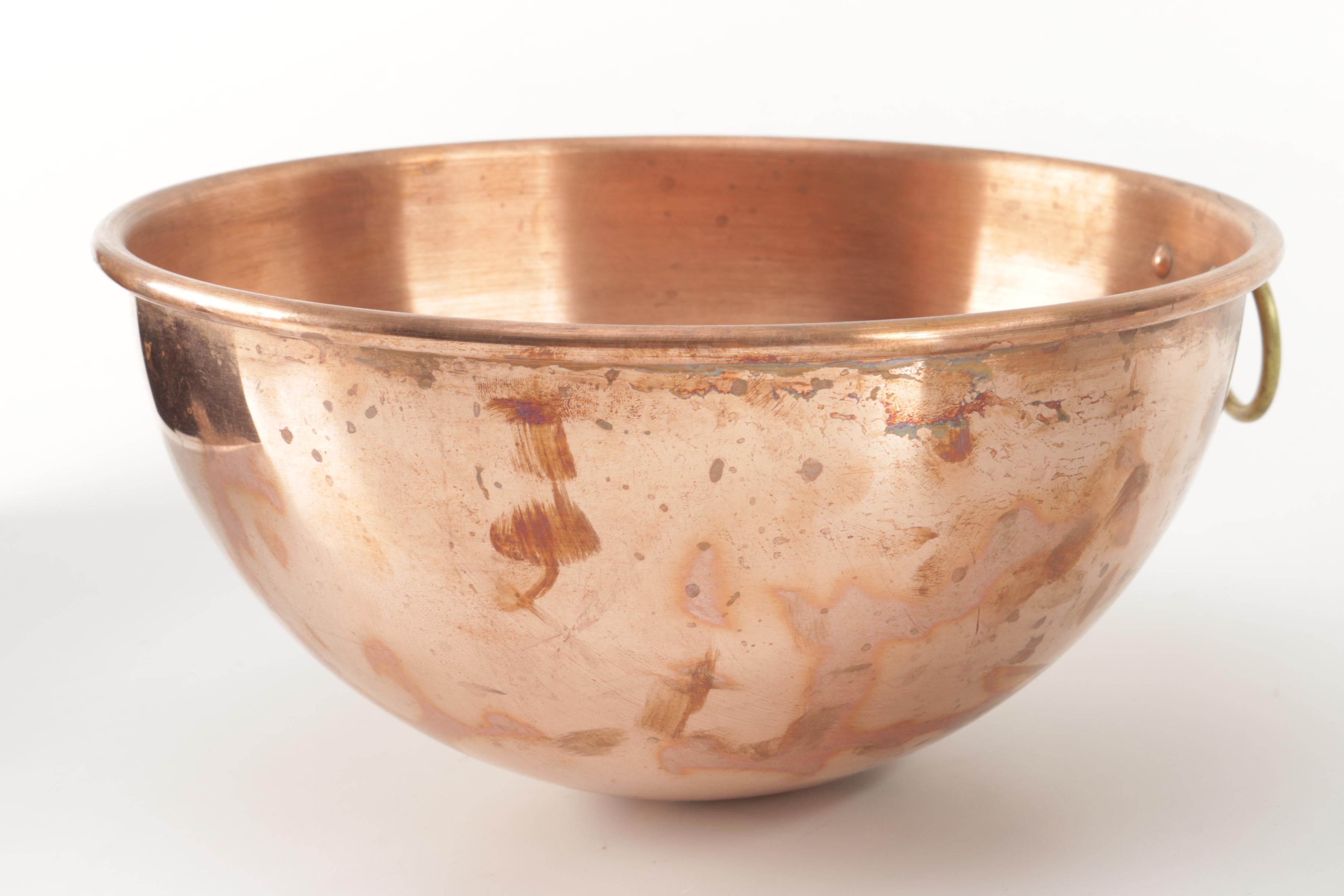 Copper Rolling Pin and Bowl EBTH