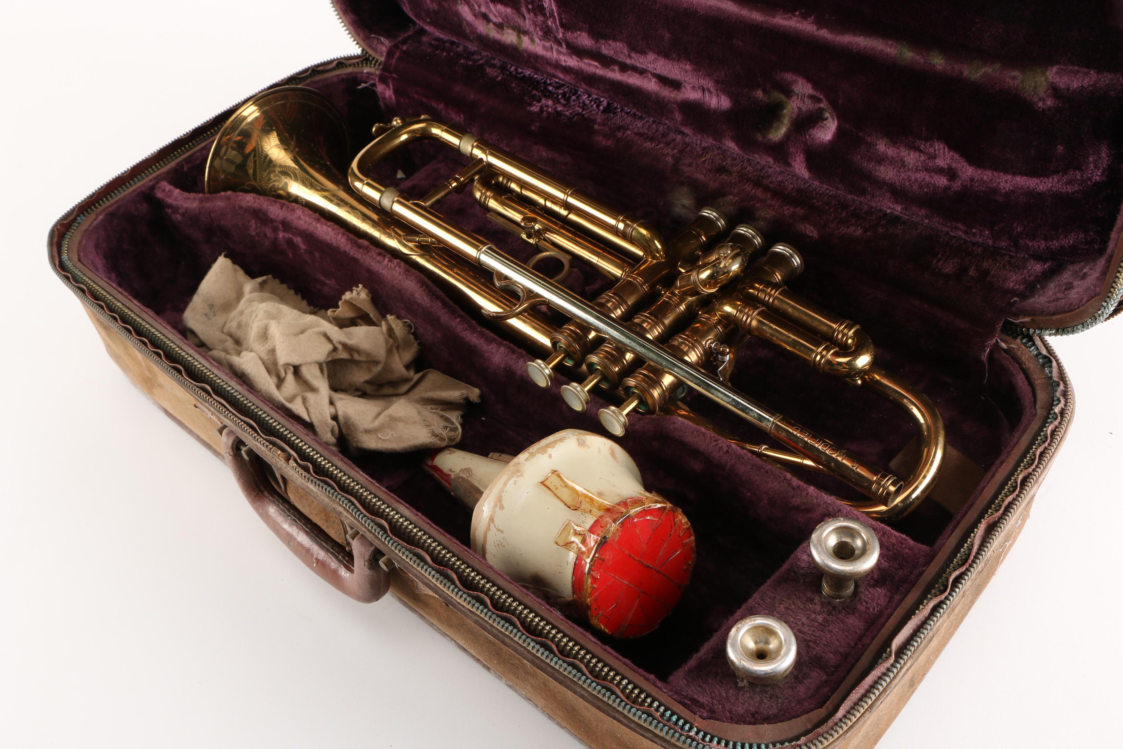 Vintage Selmer Paris KModified Trumpet With Vincent Bach Mouthpiece EBTH