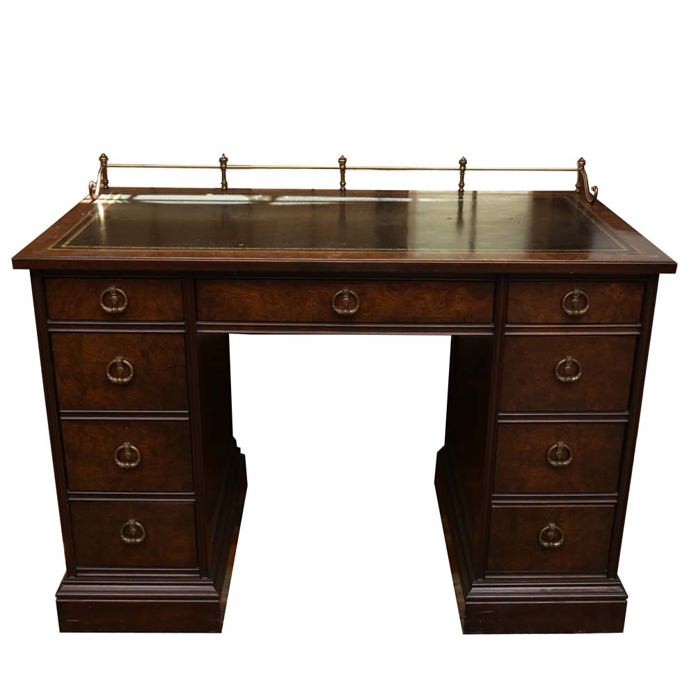 Sligh Furniture Leather Top Desk Ebth