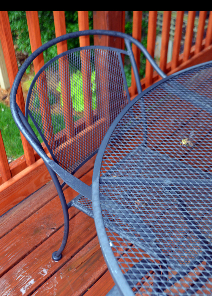 Metal Patio Table and Chairs Including Umbrella EBTH