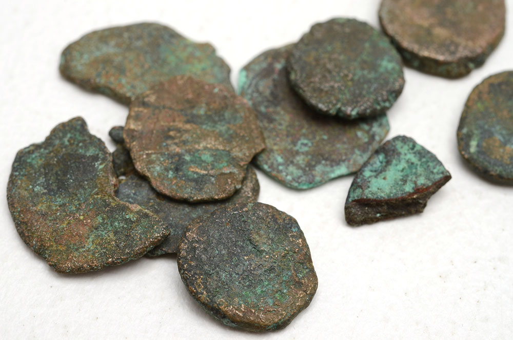 Group of 10 Ancient Copper Coins EBTH