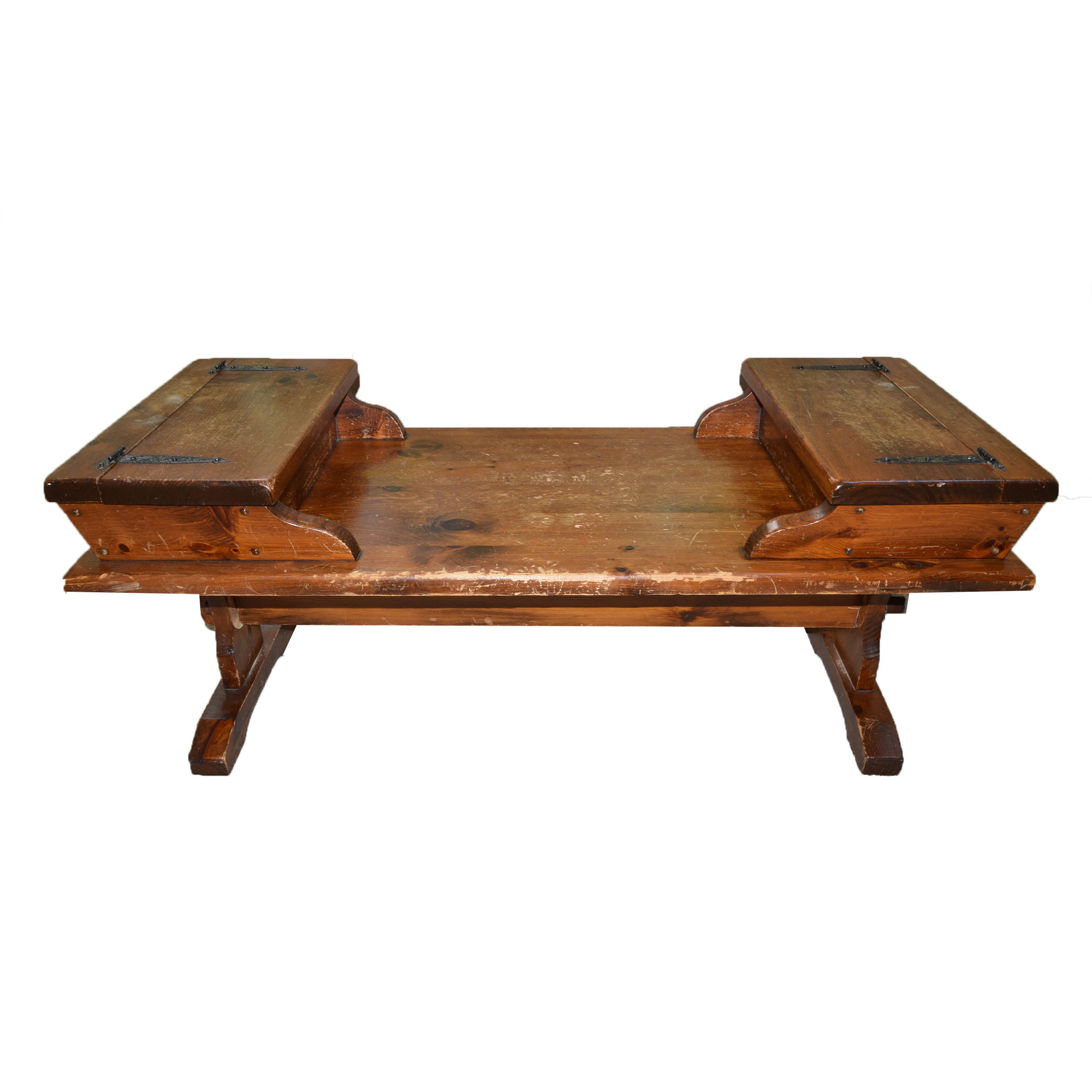 Vintage Wood Coffee Table with Storage EBTH