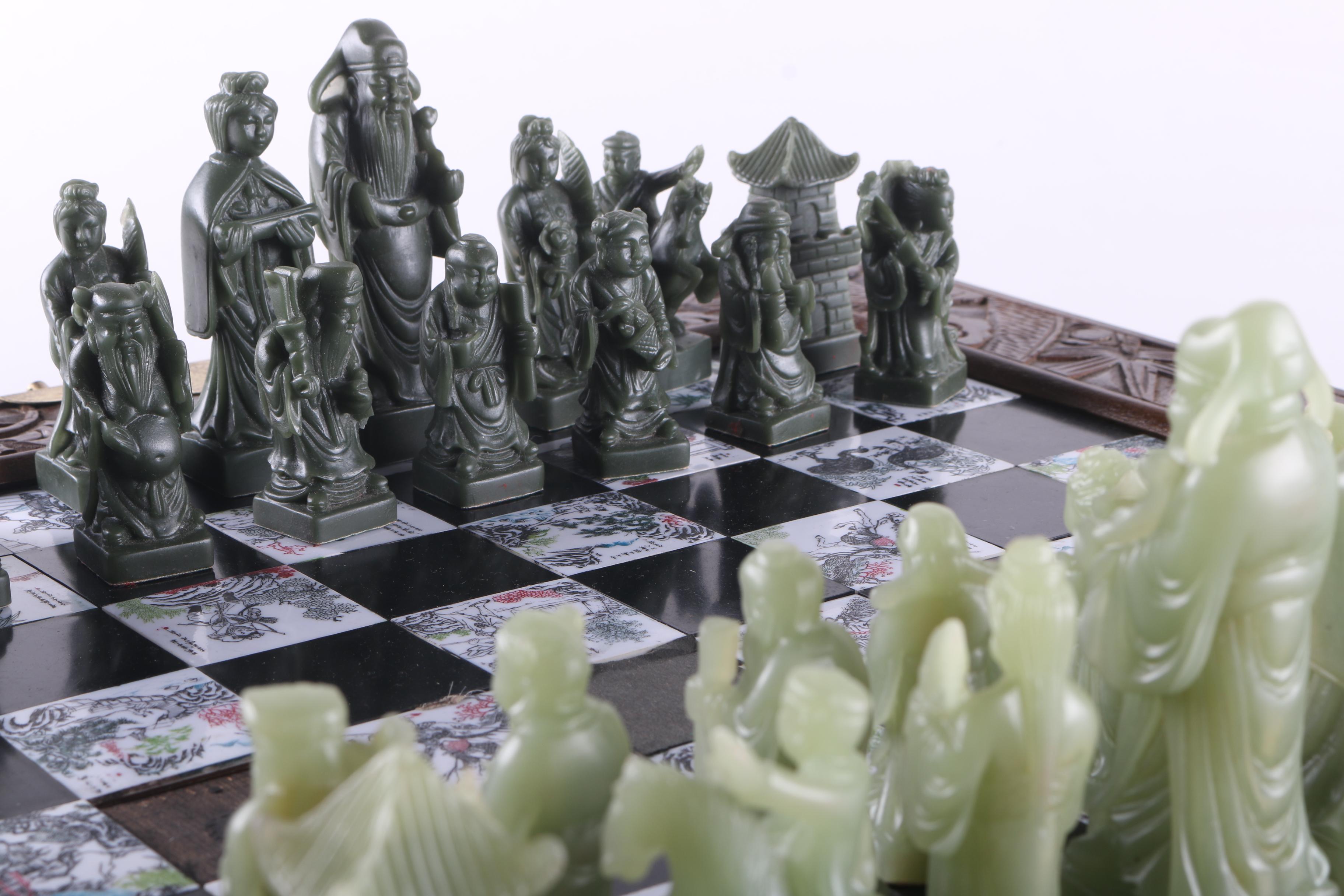 Vintage Chinese Chess Set EBTH