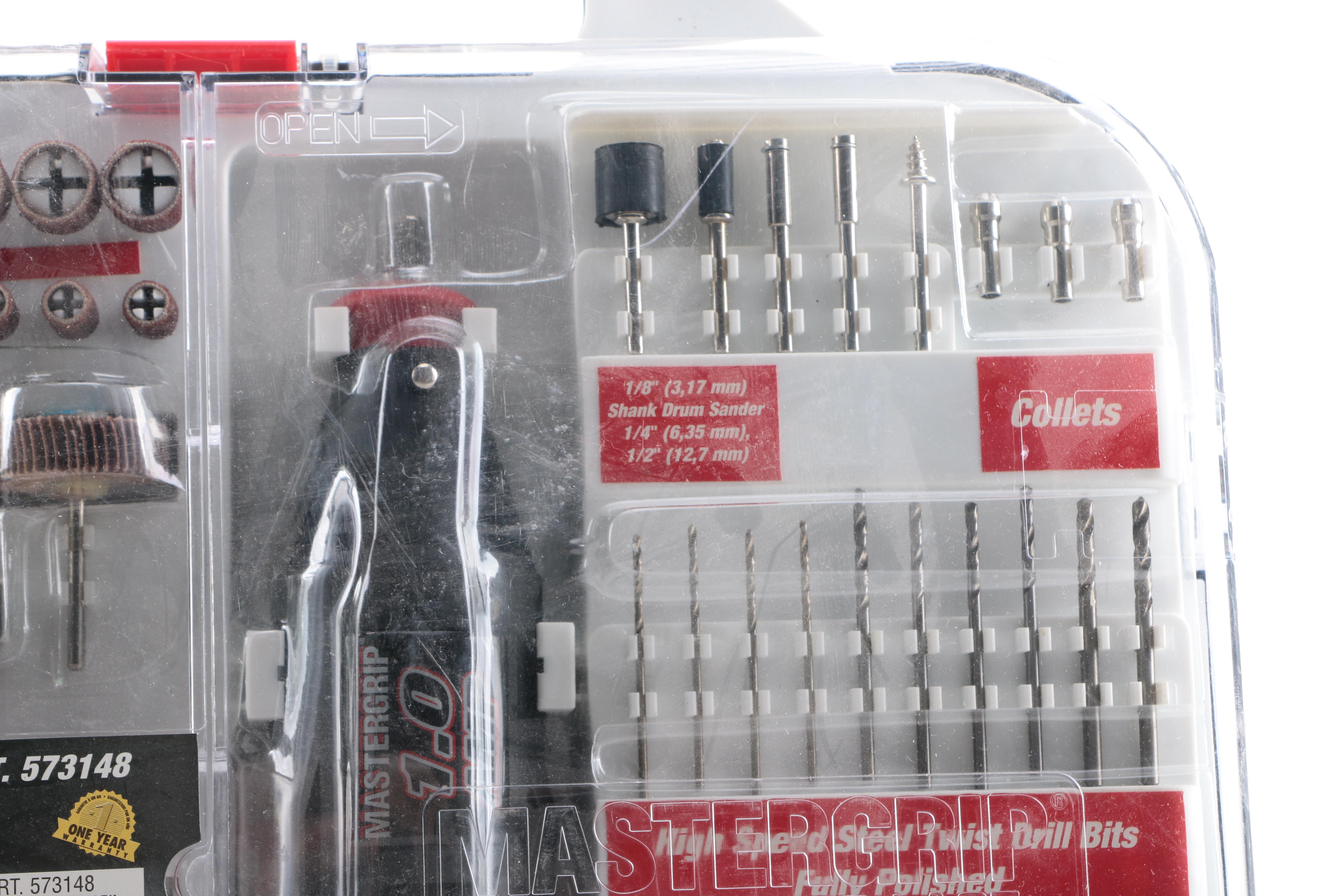 190 Piece Mastergrip Tools Rotary Tool & Accessories Set EBTH