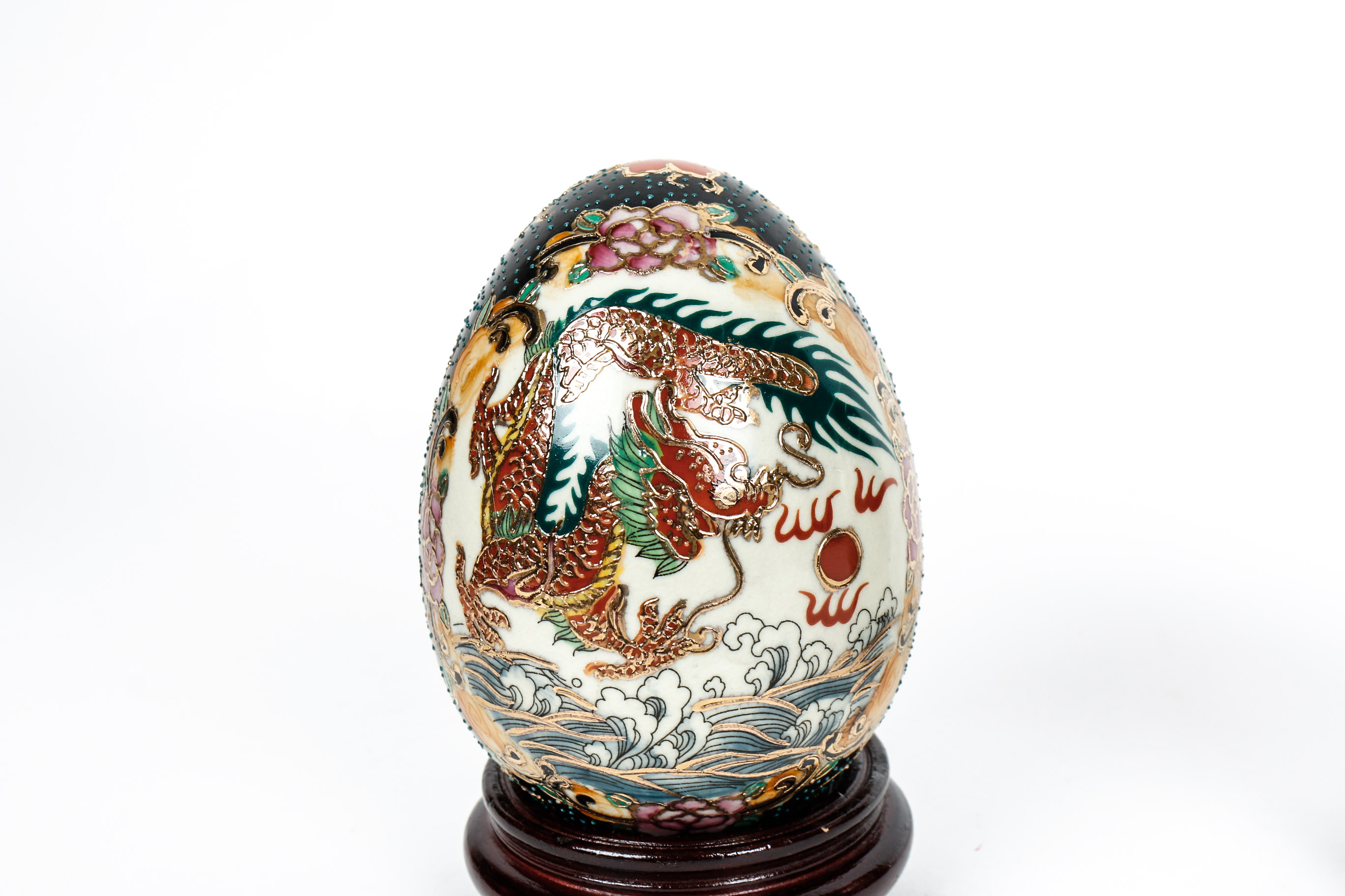 Decorative Chinese Satsuma Style Porcelain Eggs EBTH