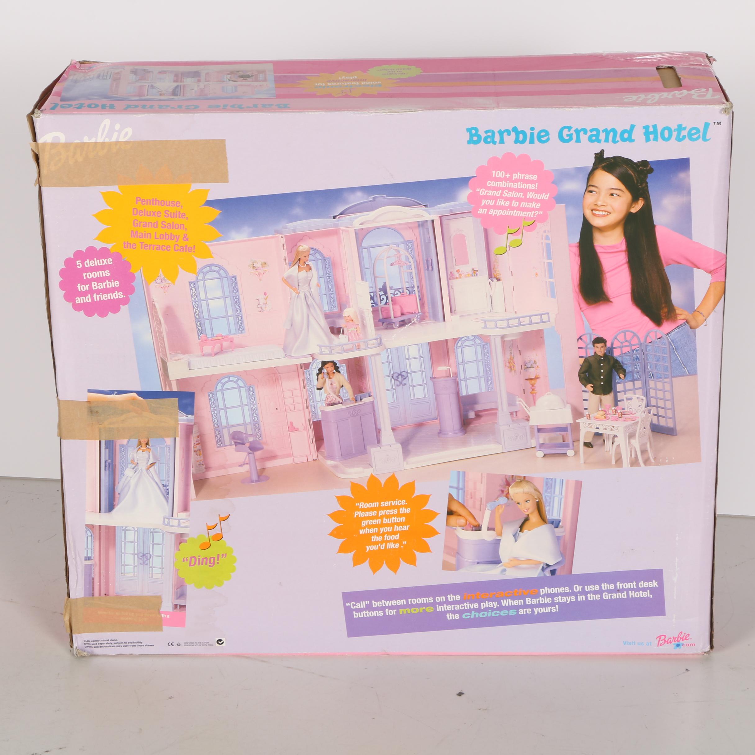 "Barbie Grand Hotel" Doll House with Six Dolls EBTH