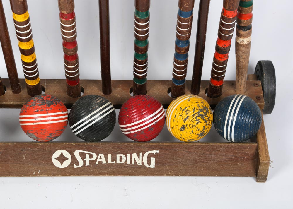 Spalding Vintage Croquet Set EBTH