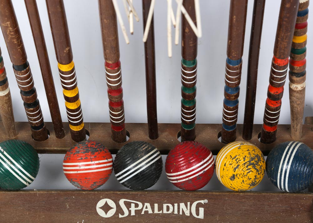 Spalding Vintage Croquet Set EBTH