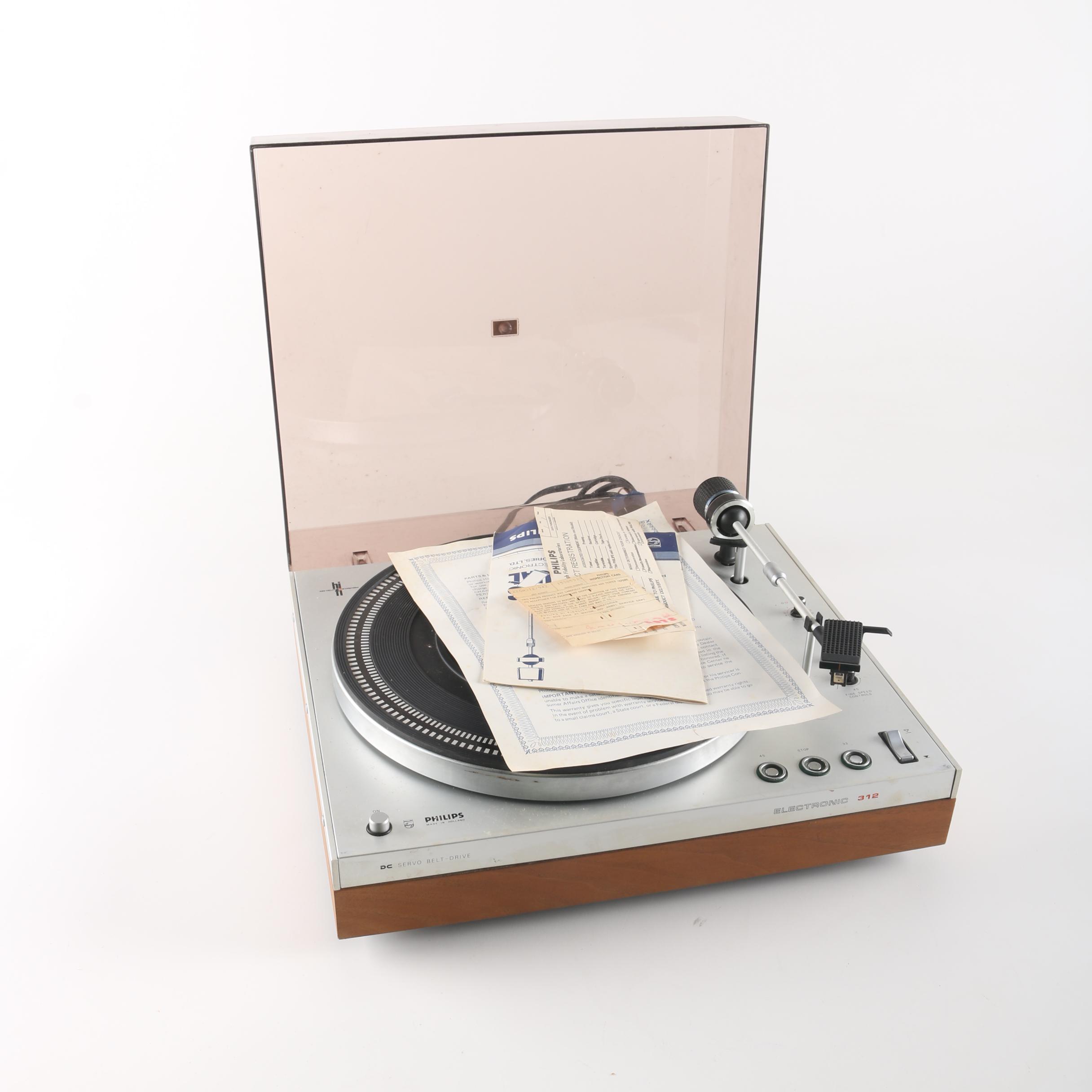 Philips "Electronic 312" TwoSpeed Turntable EBTH