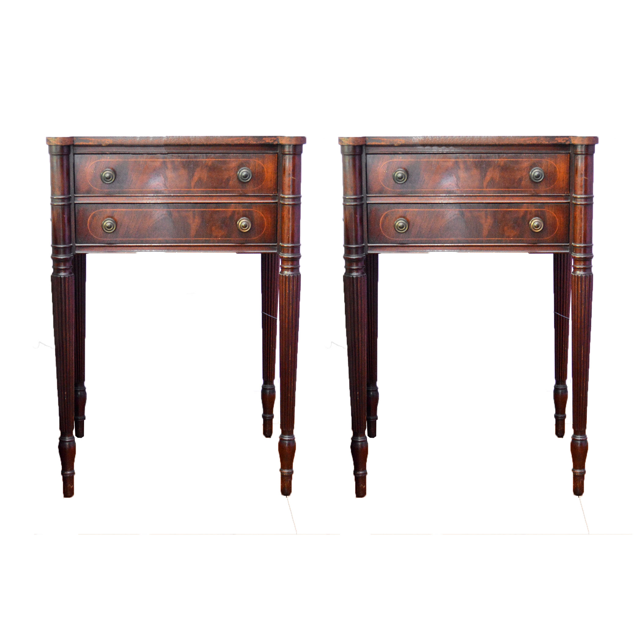 Pair of Mahogany Nightstands by Brandt EBTH