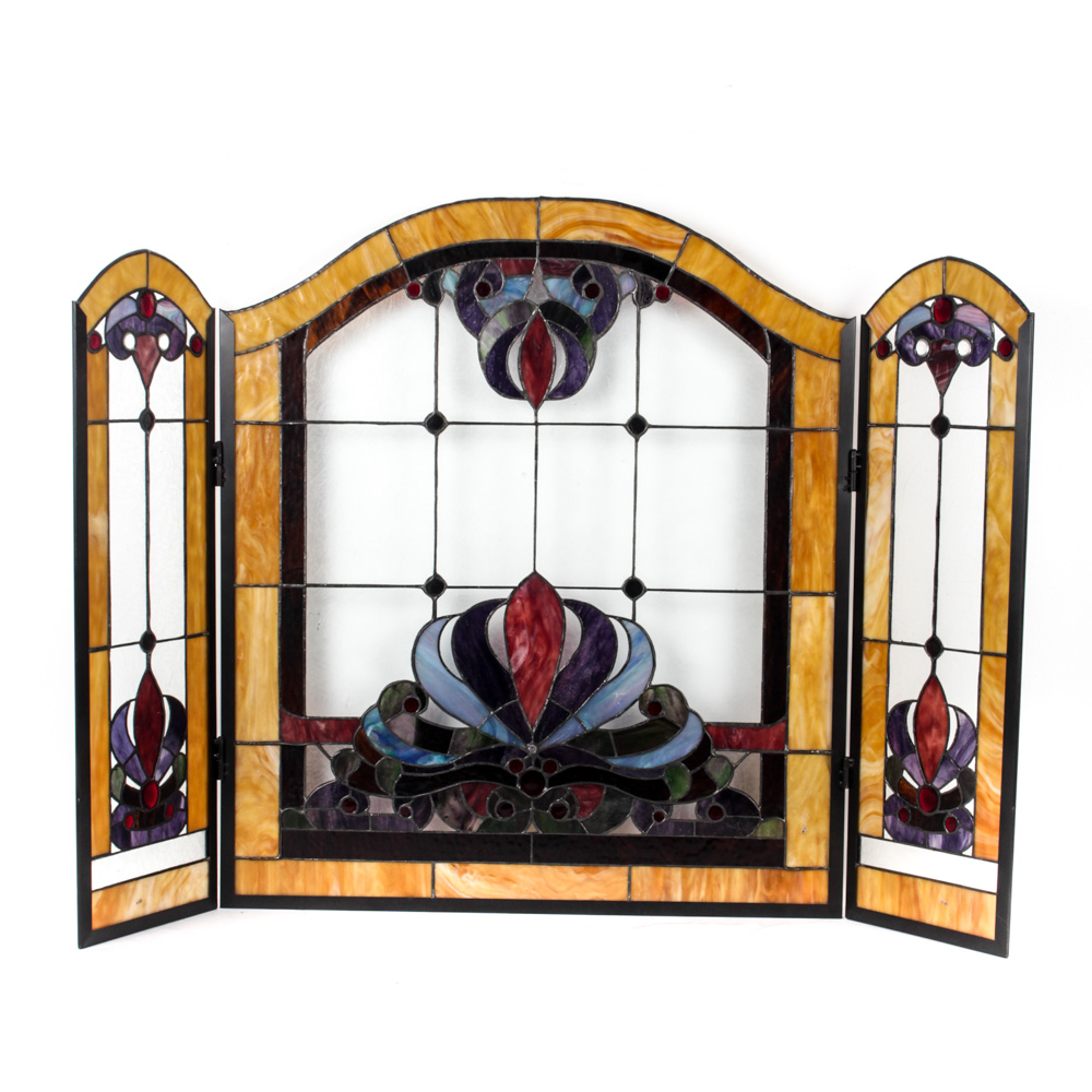 Stained Glass Fireplace Screen Ebth