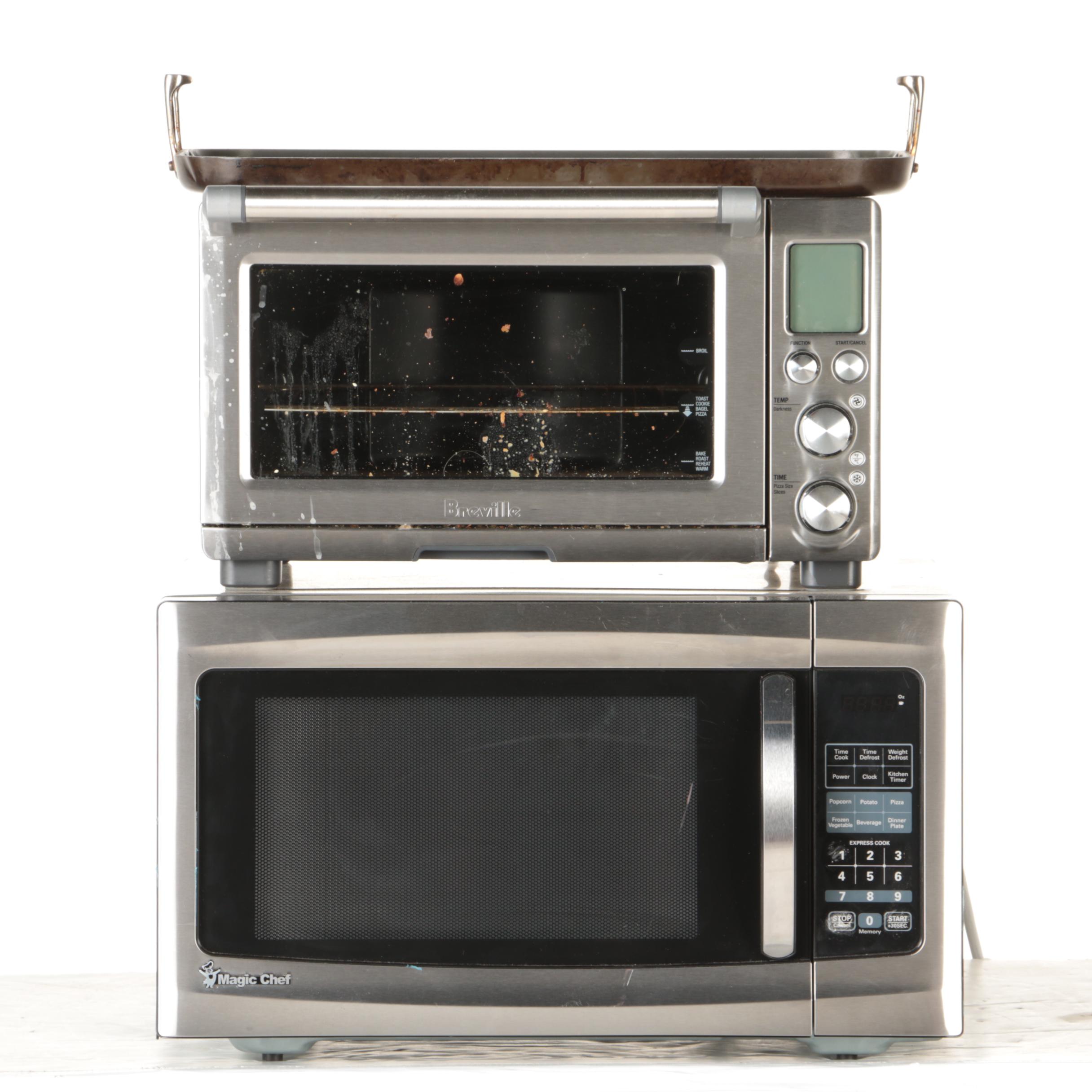 Magic Chef Microwave Breville Toaster Oven and AllClad Broiling Pan EBTH