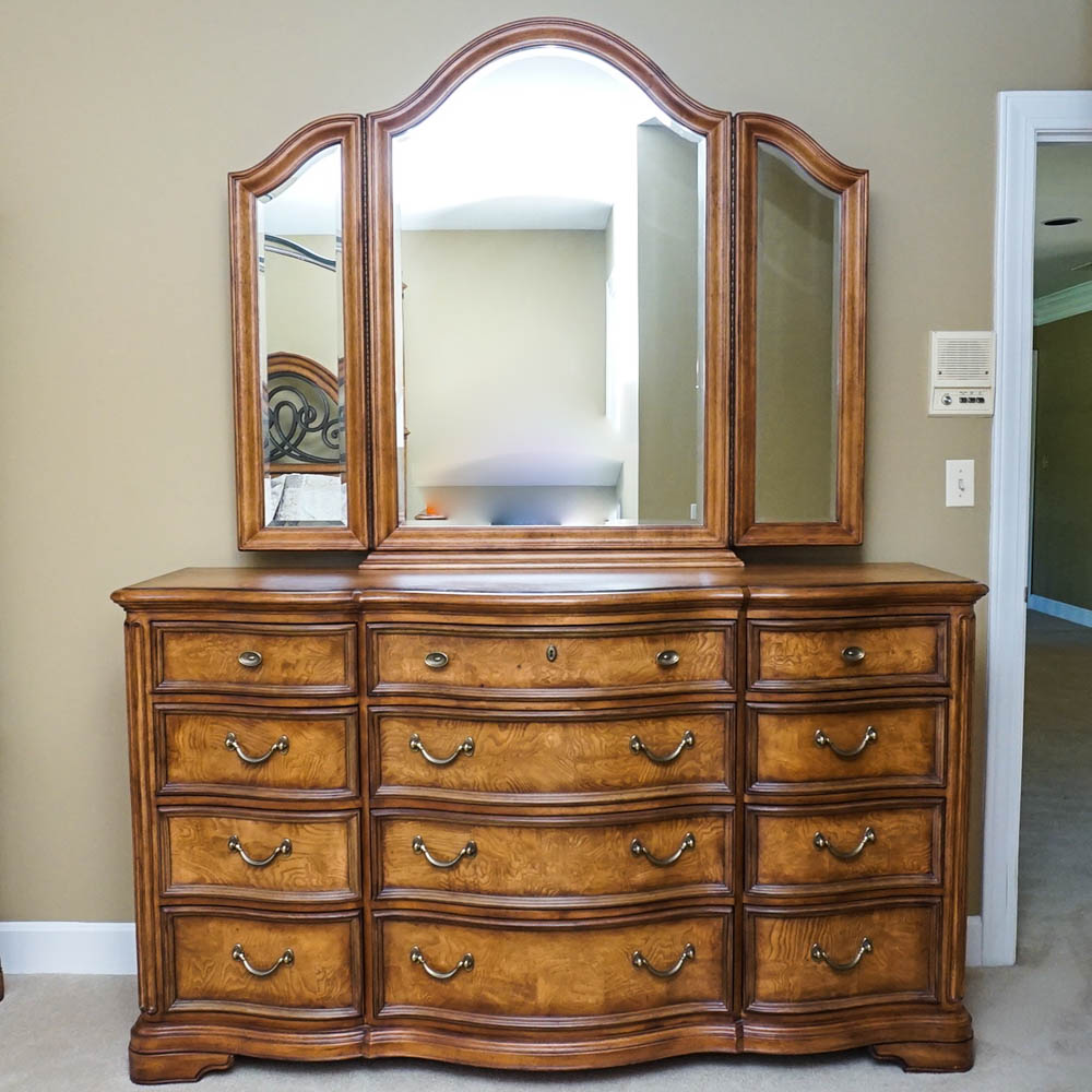 French Provincial Style Chest Of Drawers Mirror By Thomasville