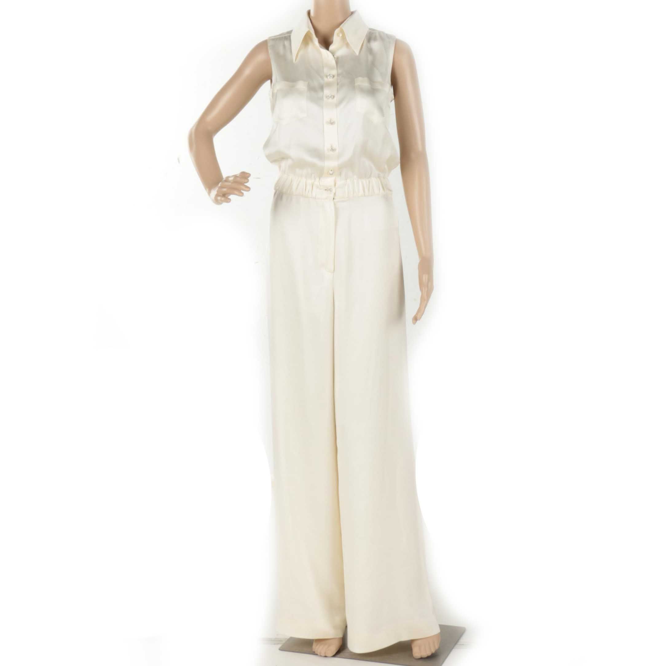 chanel white jumpsuit
