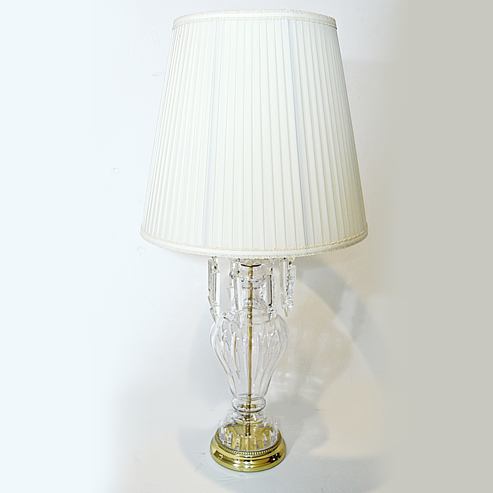 vintage crystal table lamps with prisms