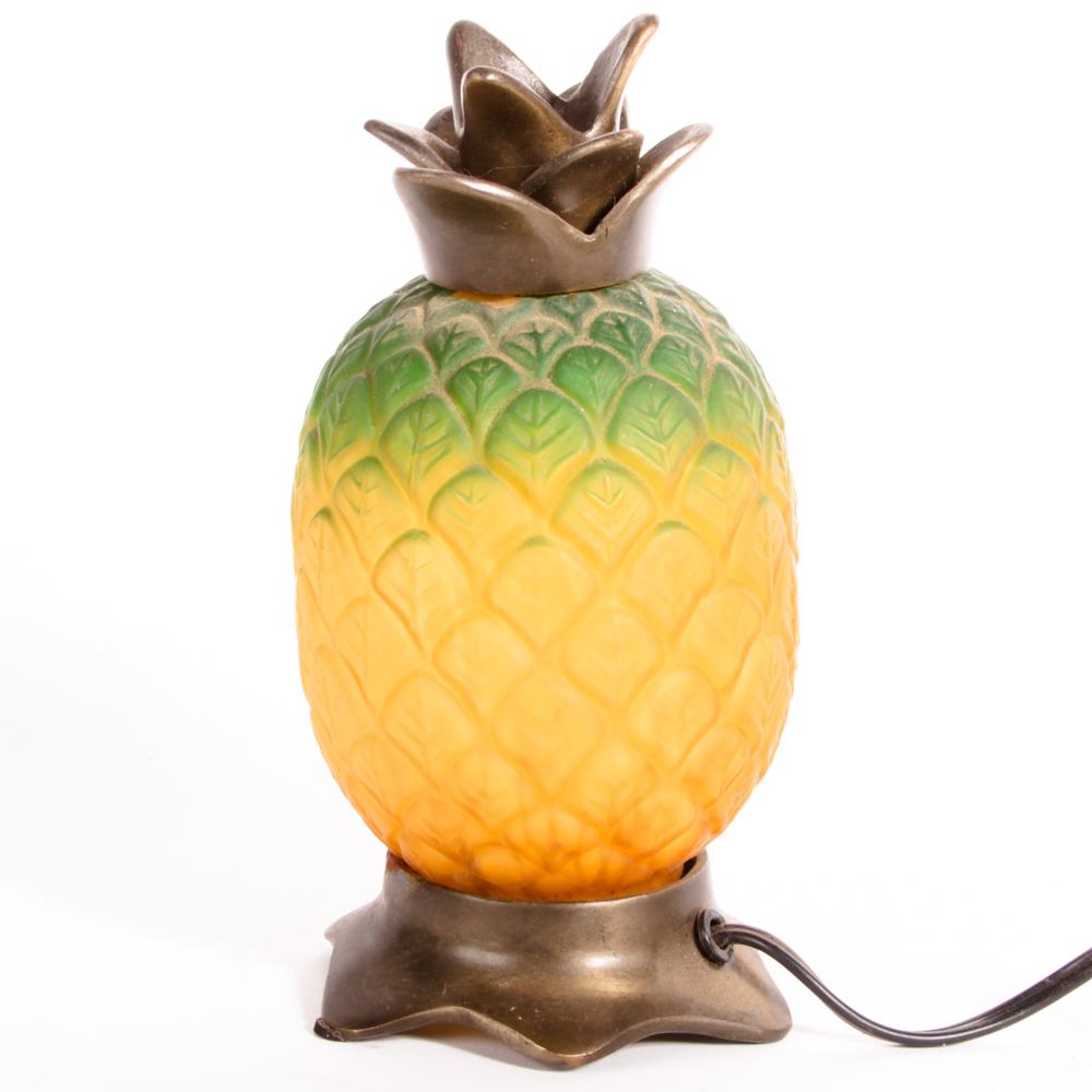 Glass Pineapple Table Lamp EBTH