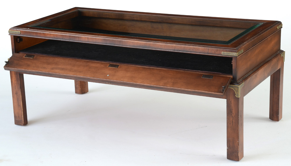 Glass Top Display Case Coffee Table EBTH