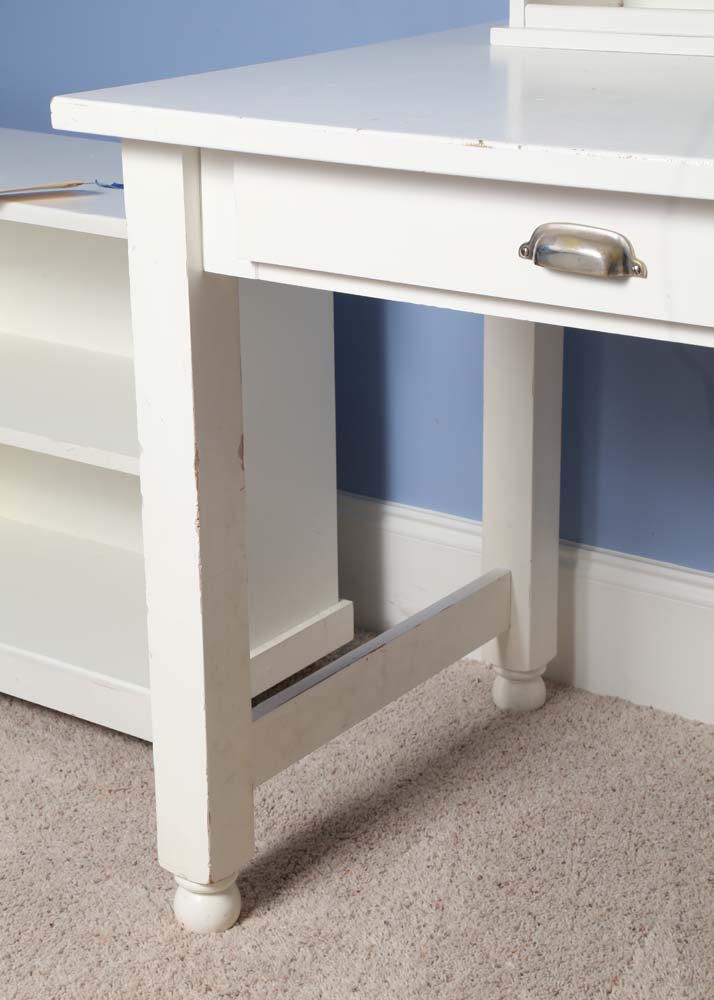 White Writing Desk with Hutch by Pottery Barn EBTH