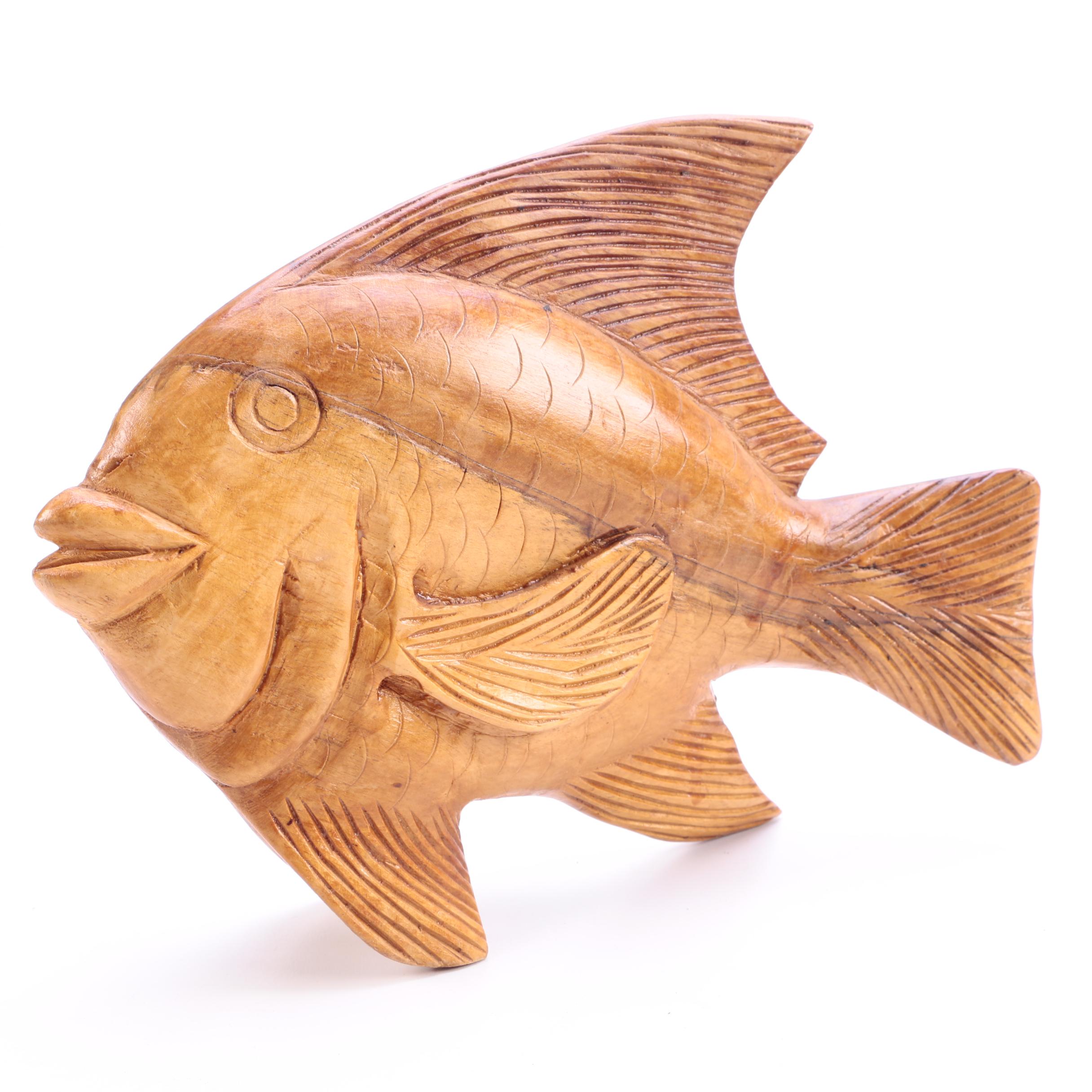 Wooden Fish Carvings EBTH