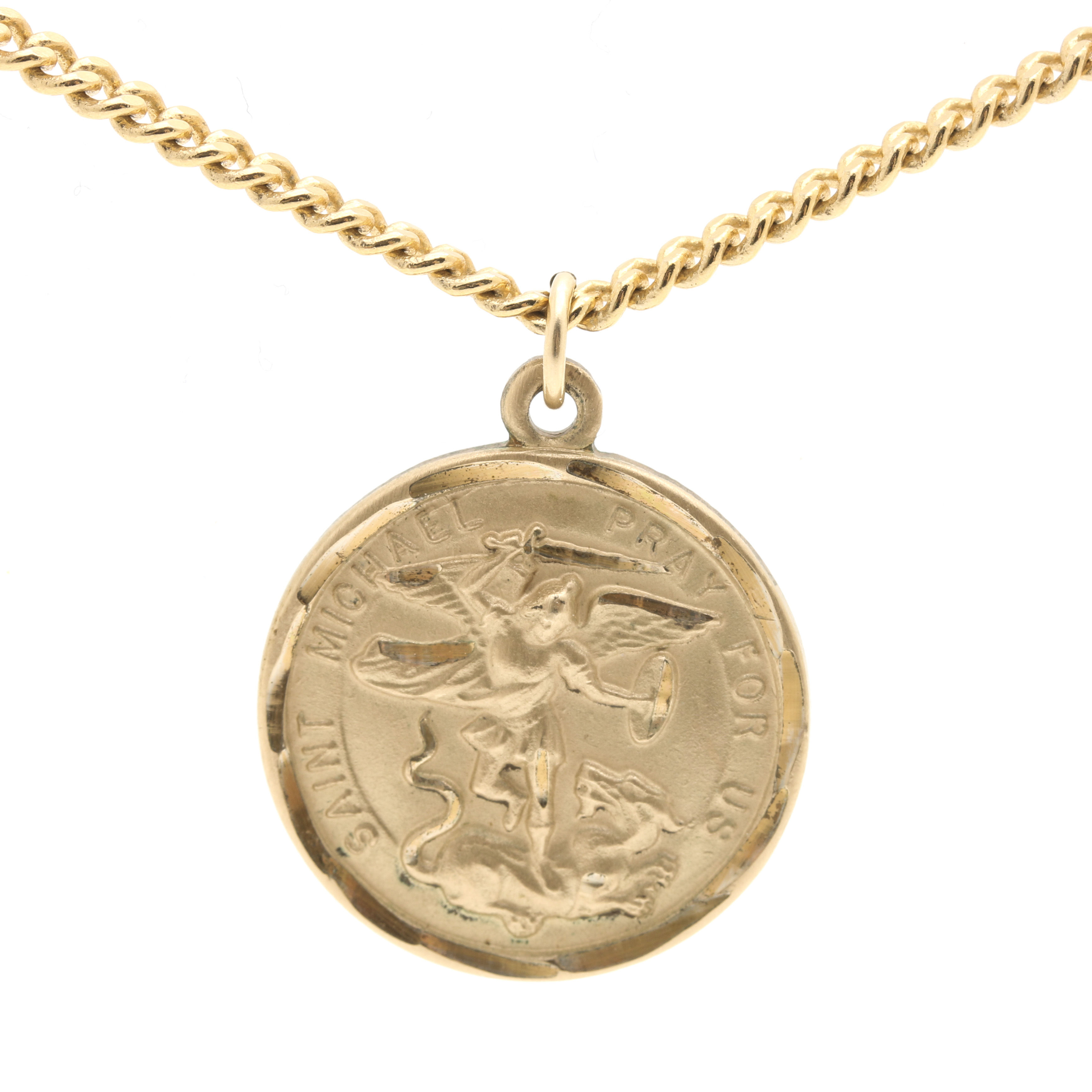 st michael coin necklace