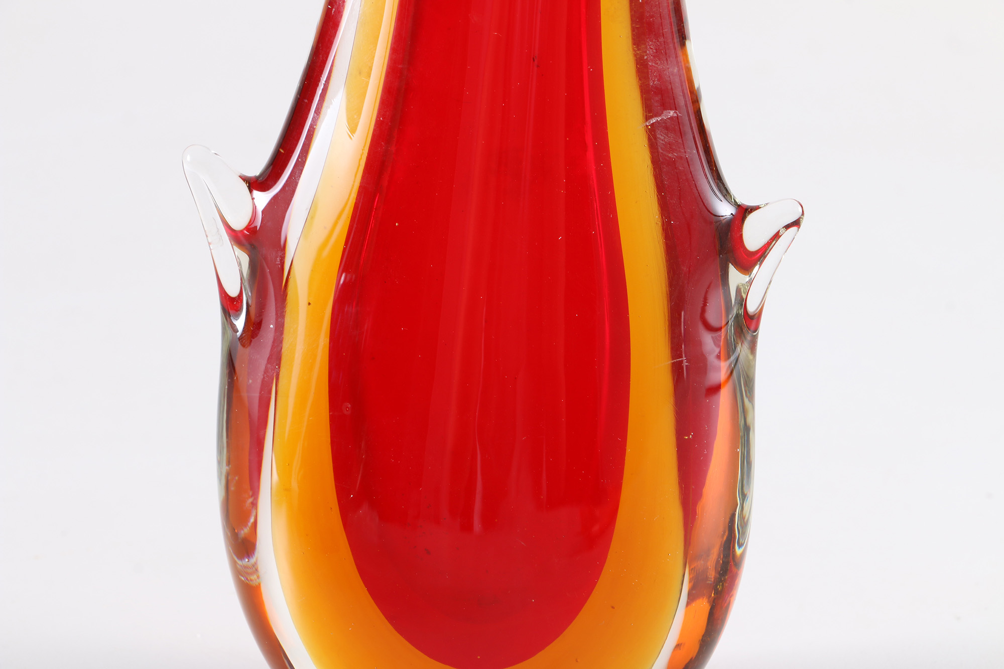 Assortment of Colored Art Glass Pieces with Vase After Seguso EBTH