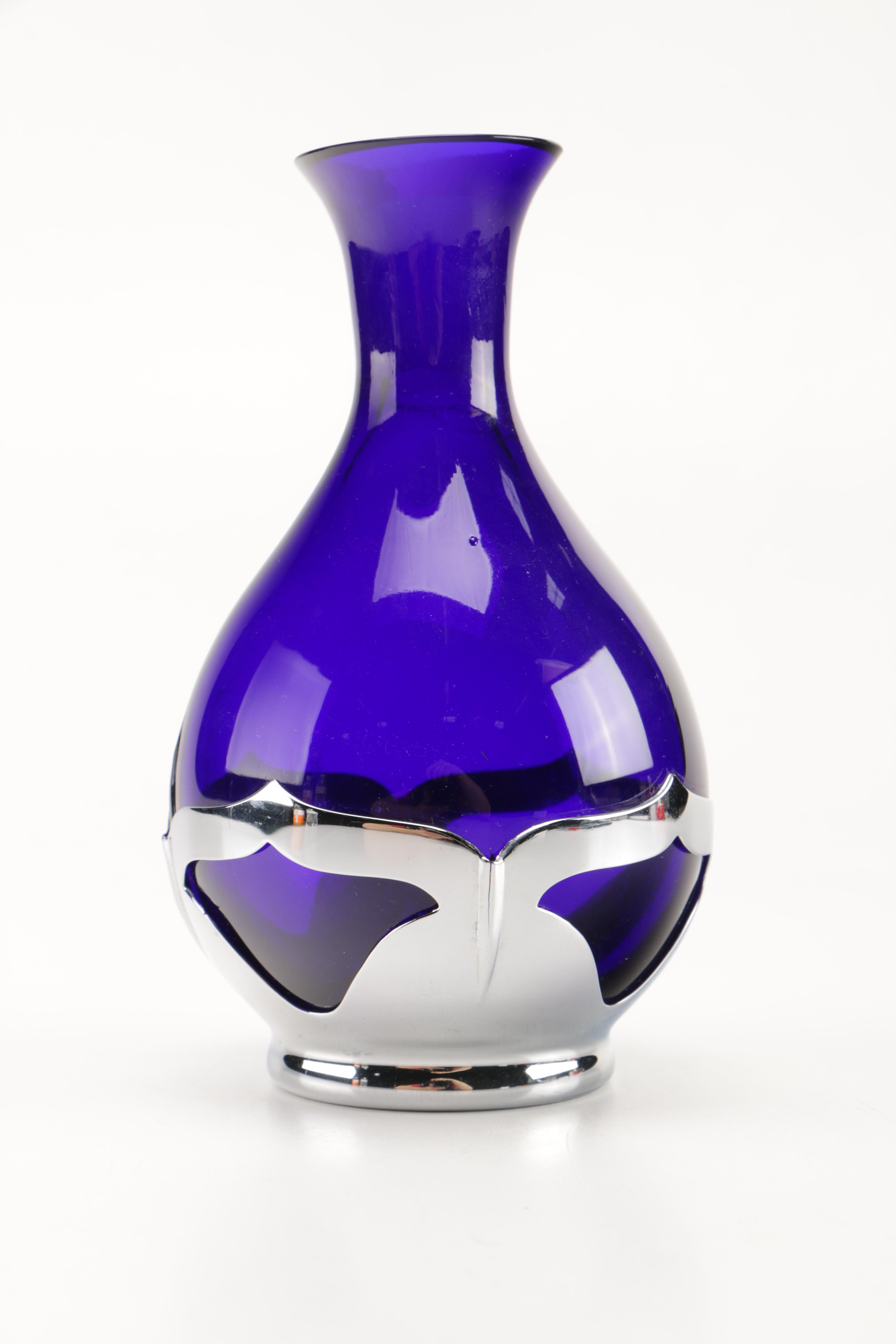 Farber Bros. and Cambridge Glass Cobalt Blue Decanter Set EBTH