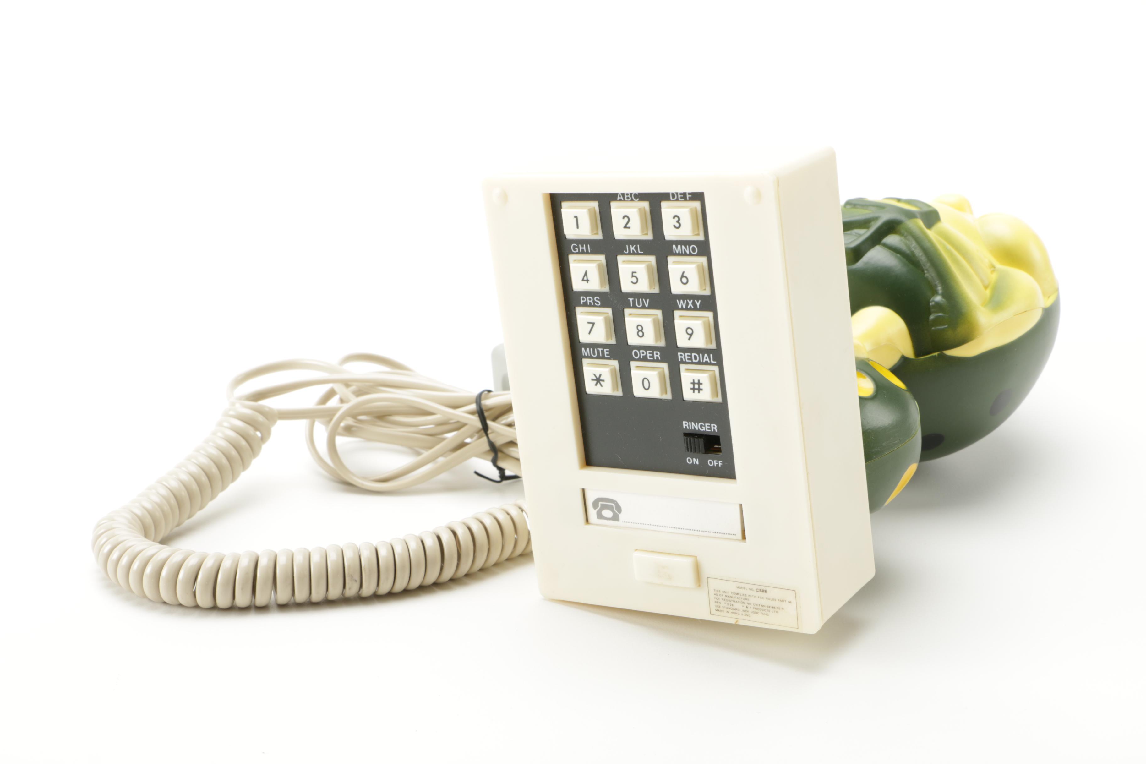 Vintage Novelty Raid Theme PushButton Telephone EBTH