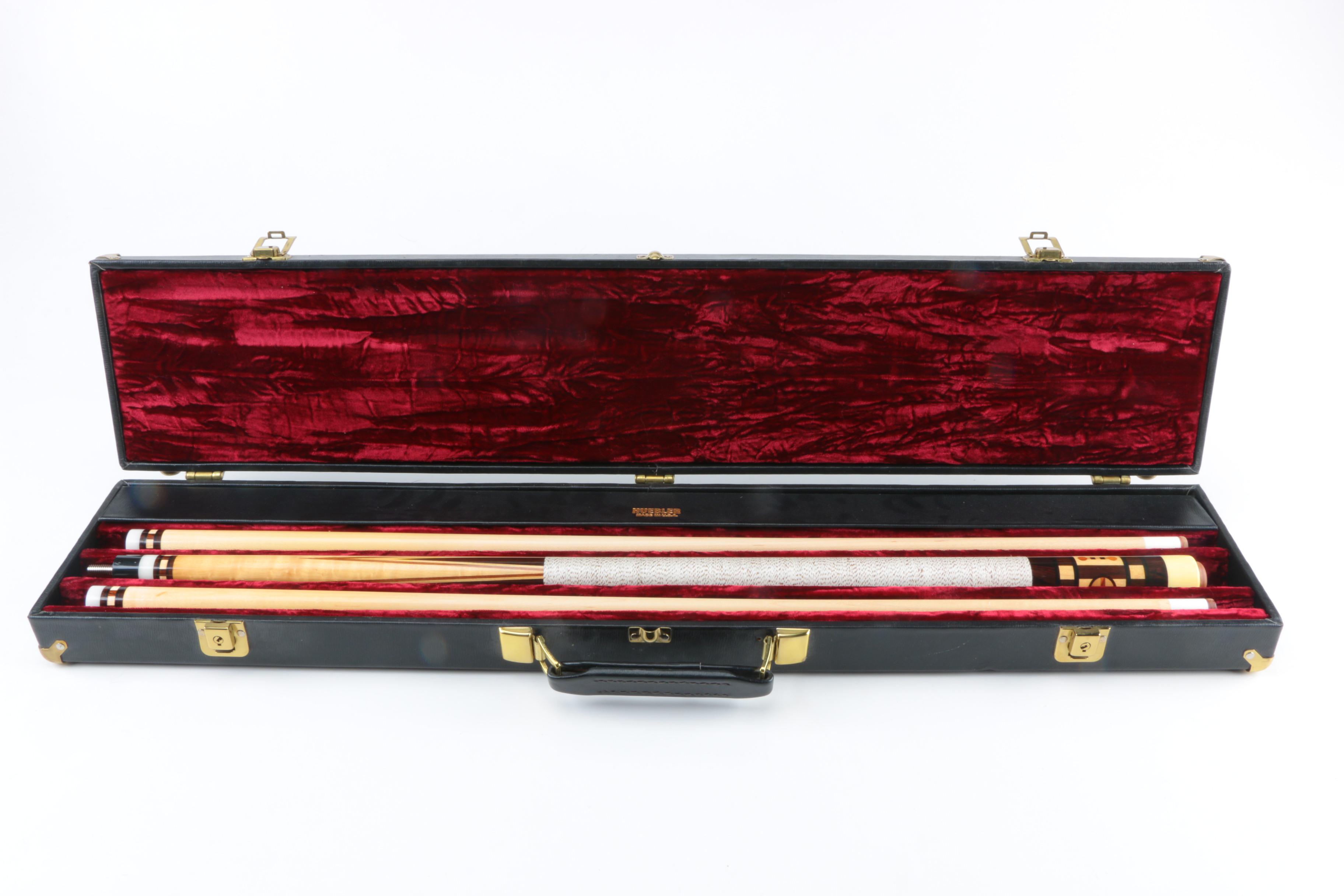 Paul Huebler Pool Cue Stick with Case EBTH