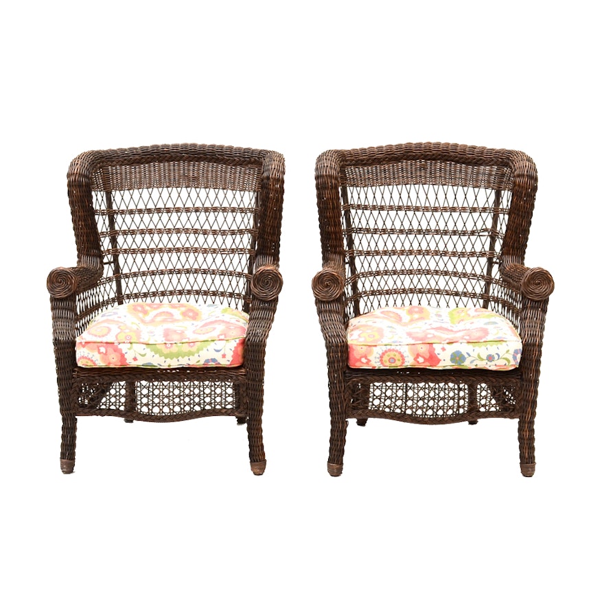 Pier 1 Imports Woven Patio Chairs Ebth Pier 1 Imports Woven Patio Chairs Ebth