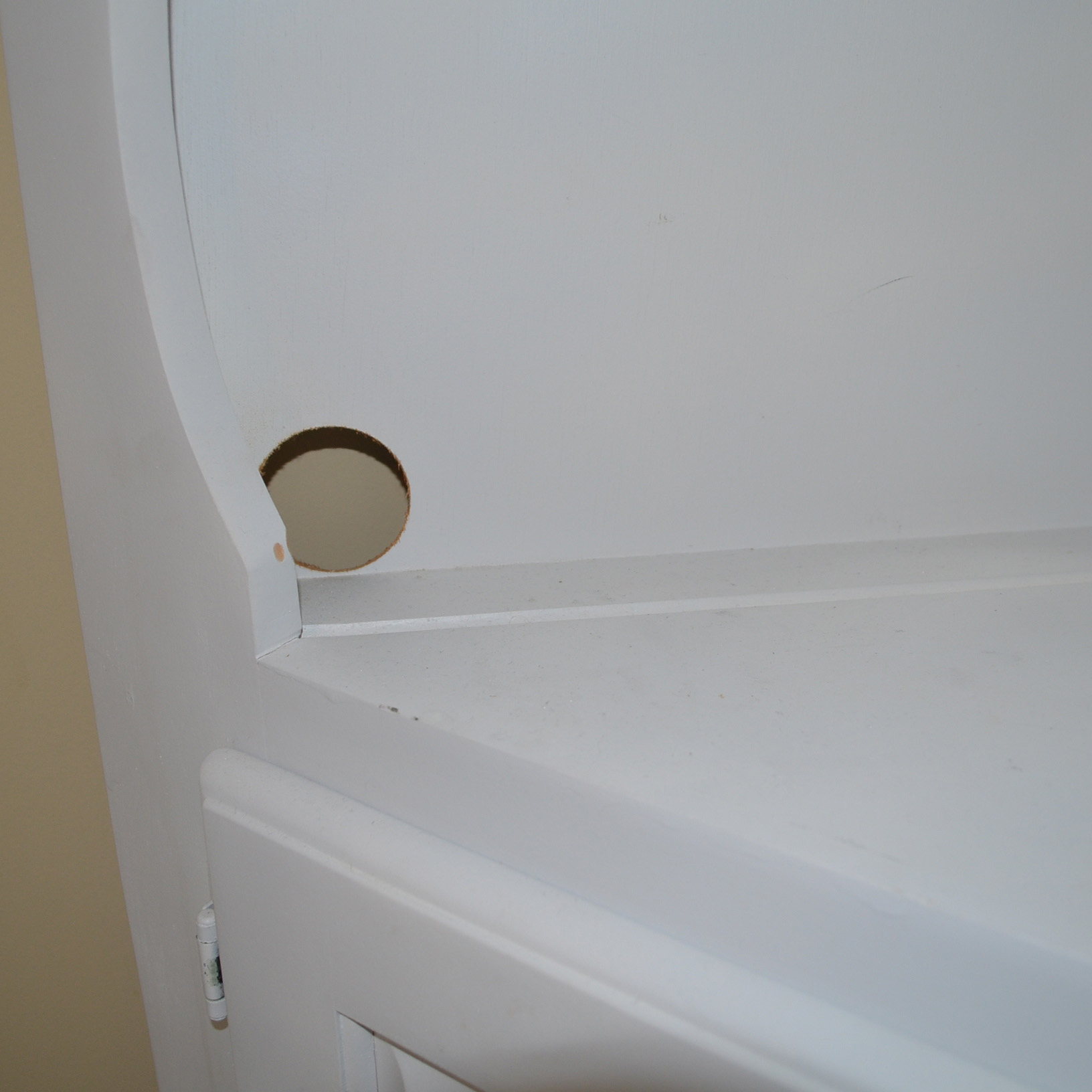 Painted White Corner Shelf EBTH