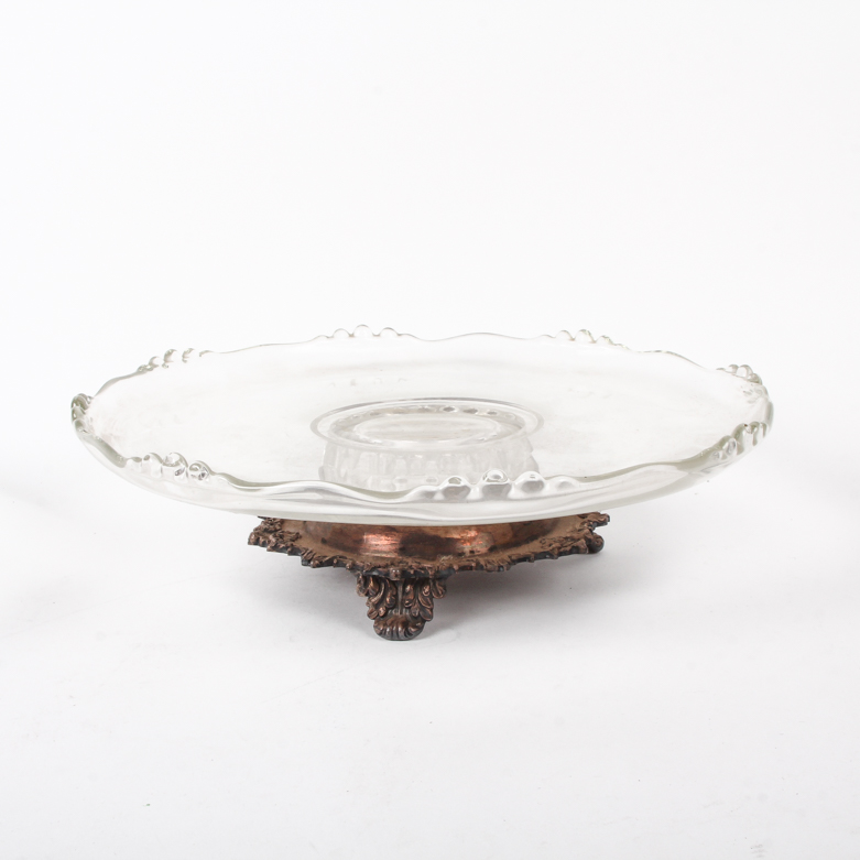 Pairing of Vintage Lazy Susans Including Silver by Sacks EBTH