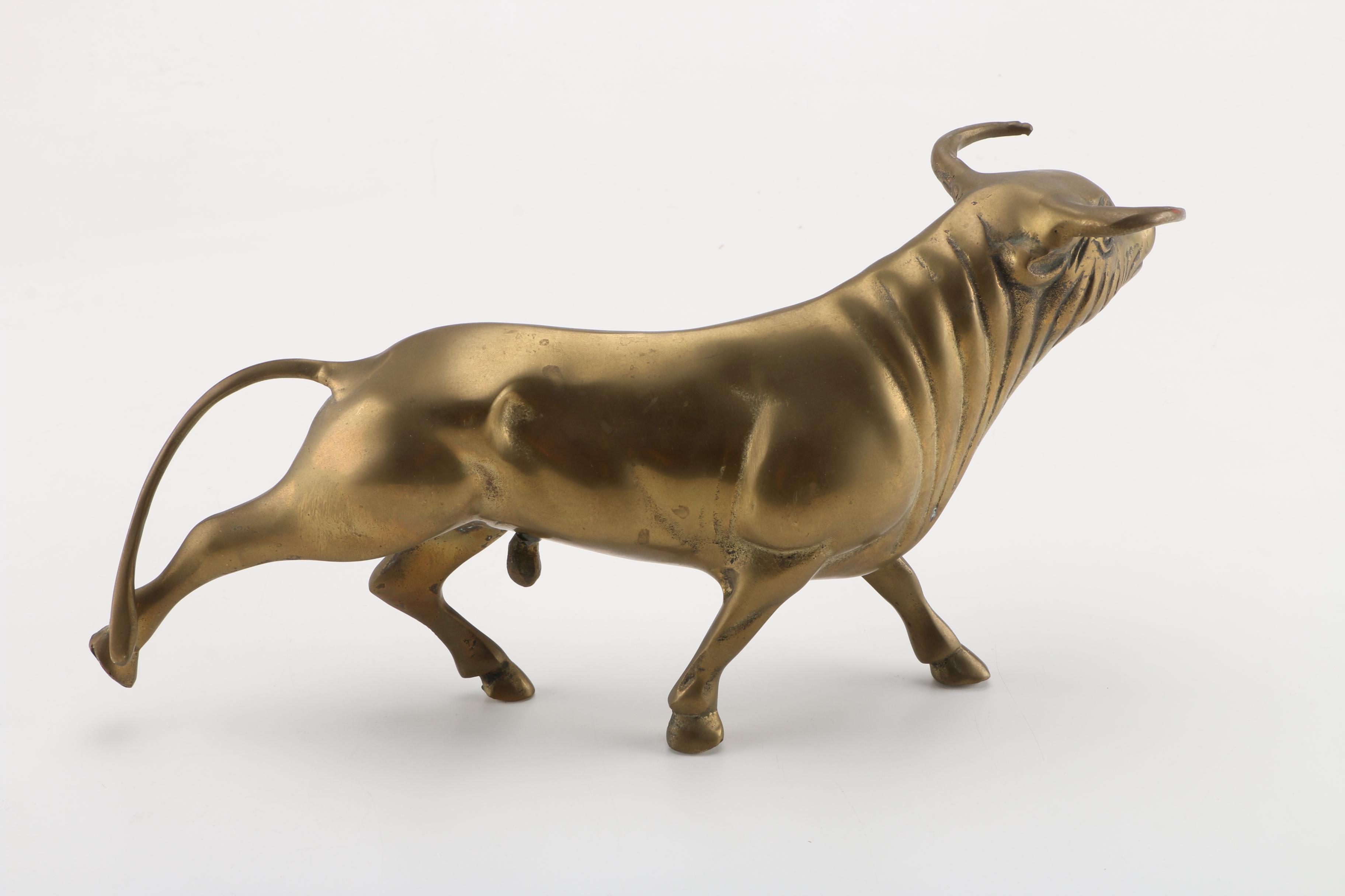 Brass Bull Figurine EBTH