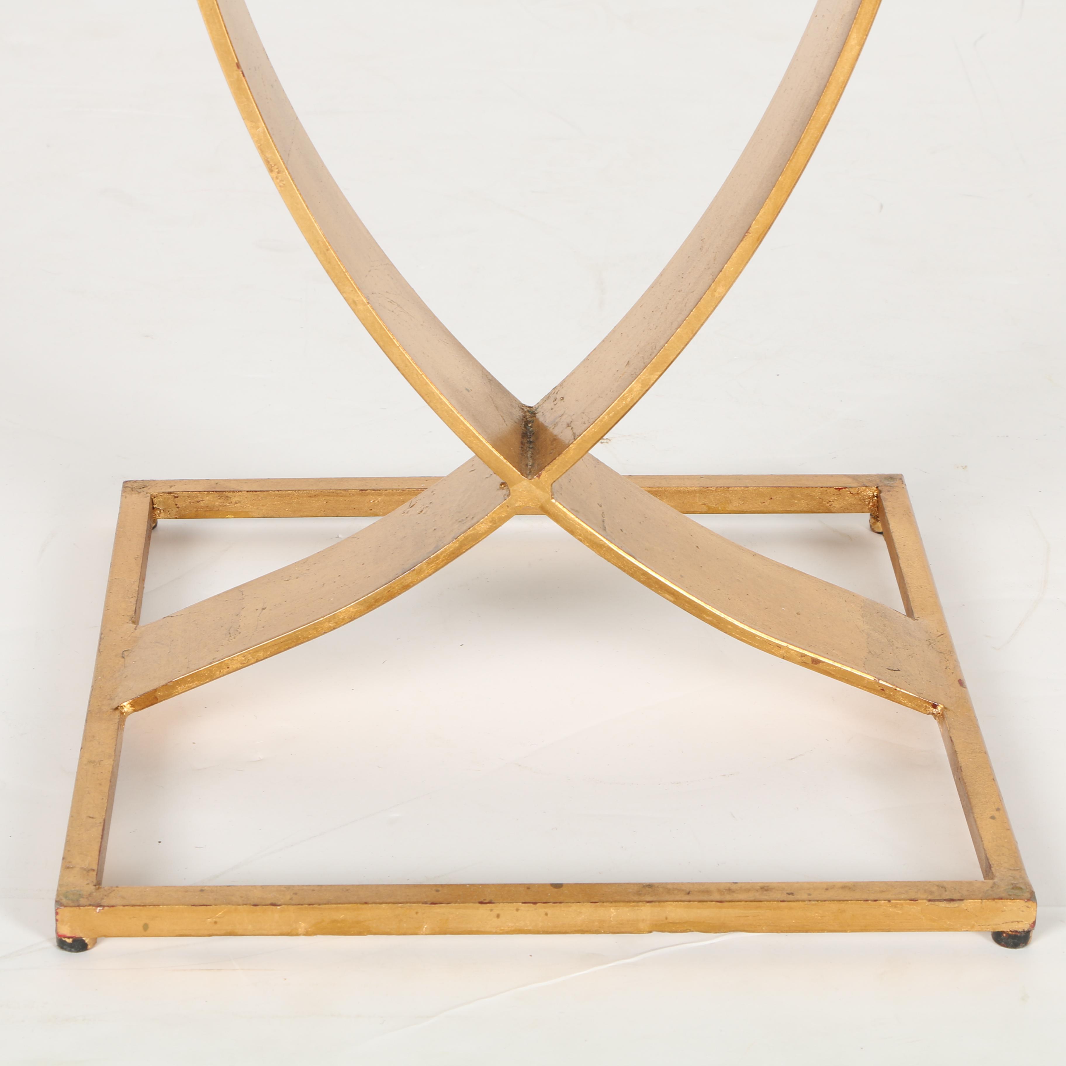 Gold Tone Mirrored Accent Table EBTH