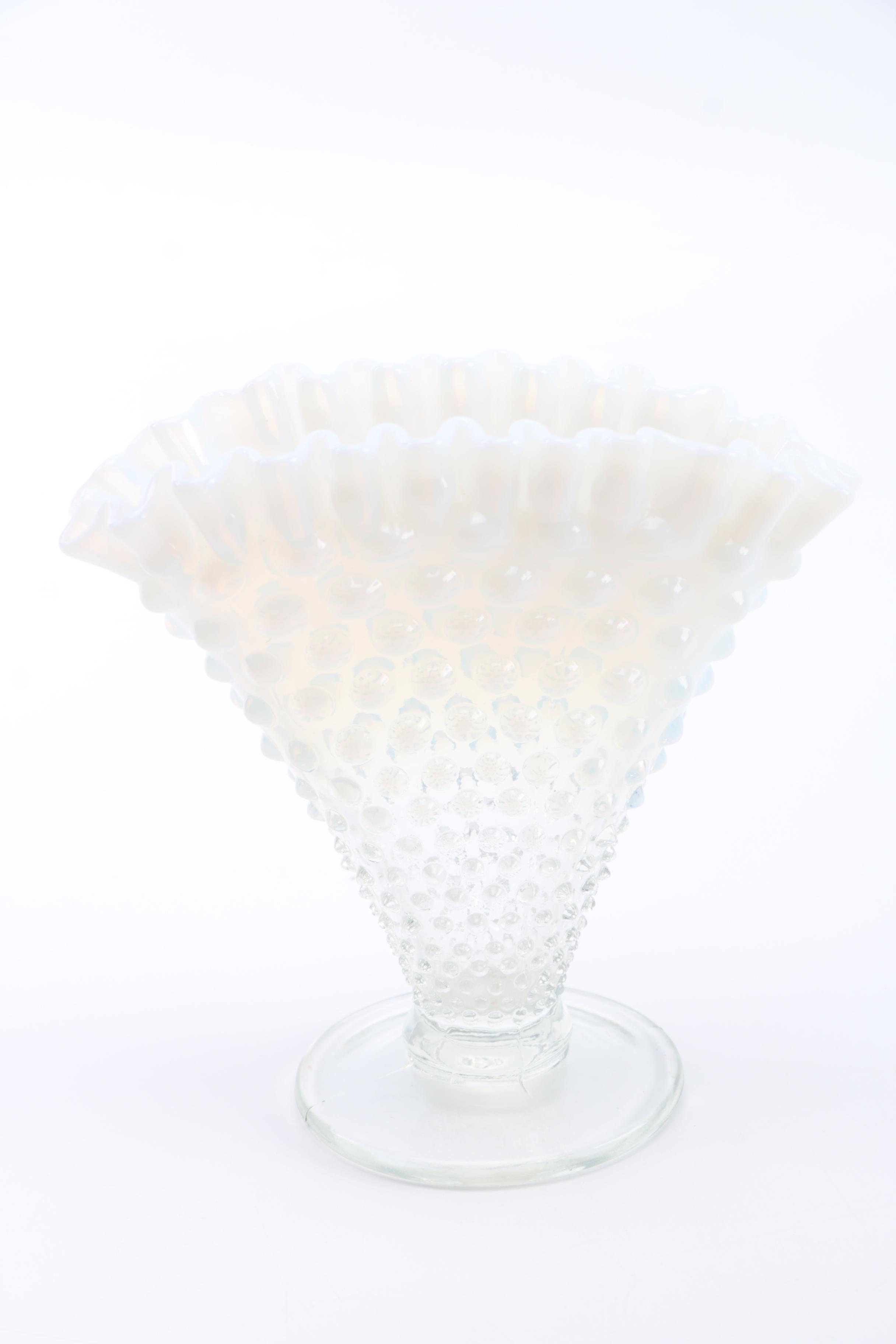 Assorted White Fenton Hobnail Glass EBTH