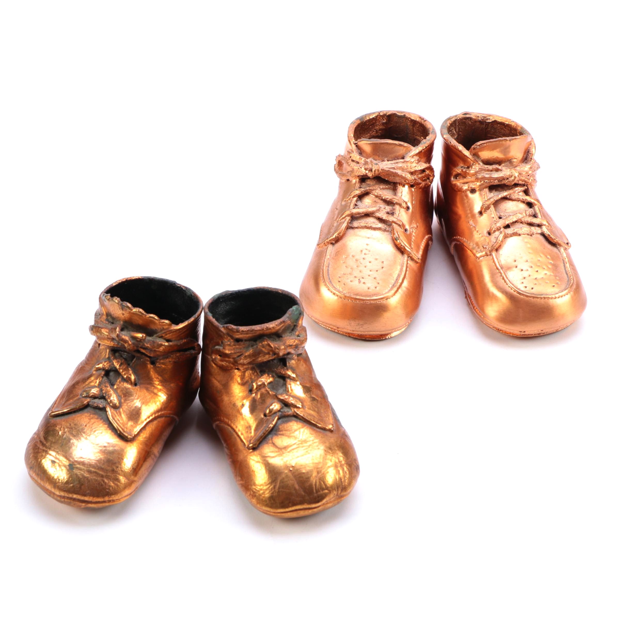brass baby shoes