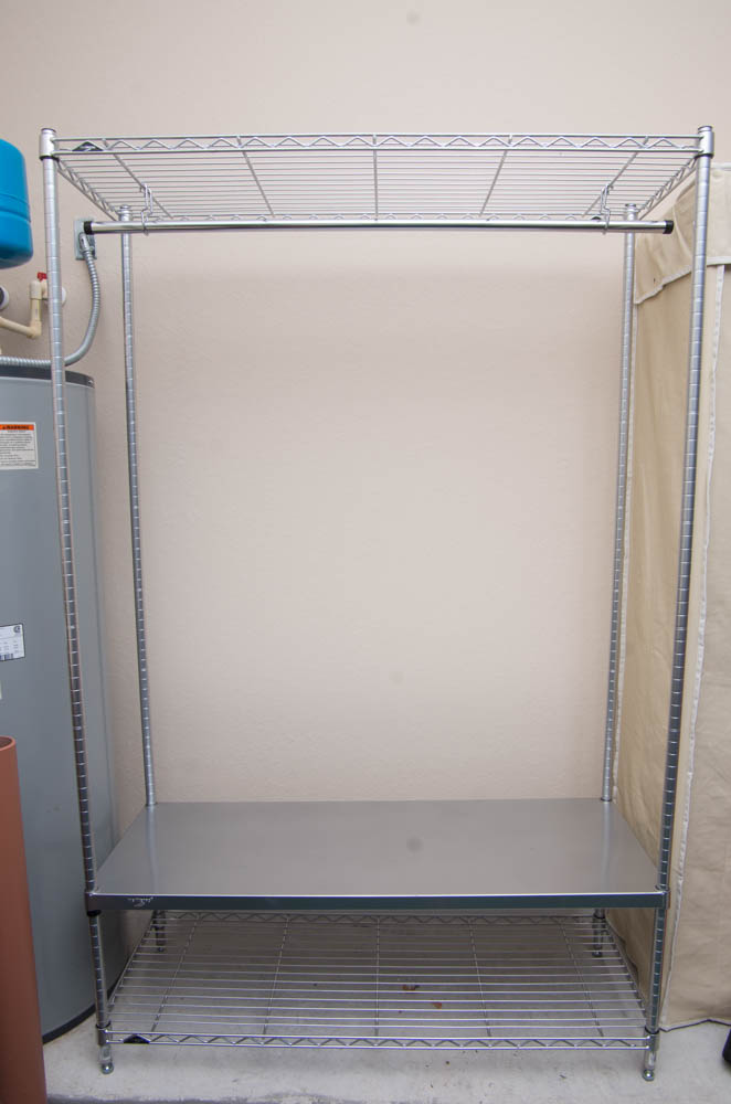 InterMetro Clothes Rack With Canvas Cover EBTH