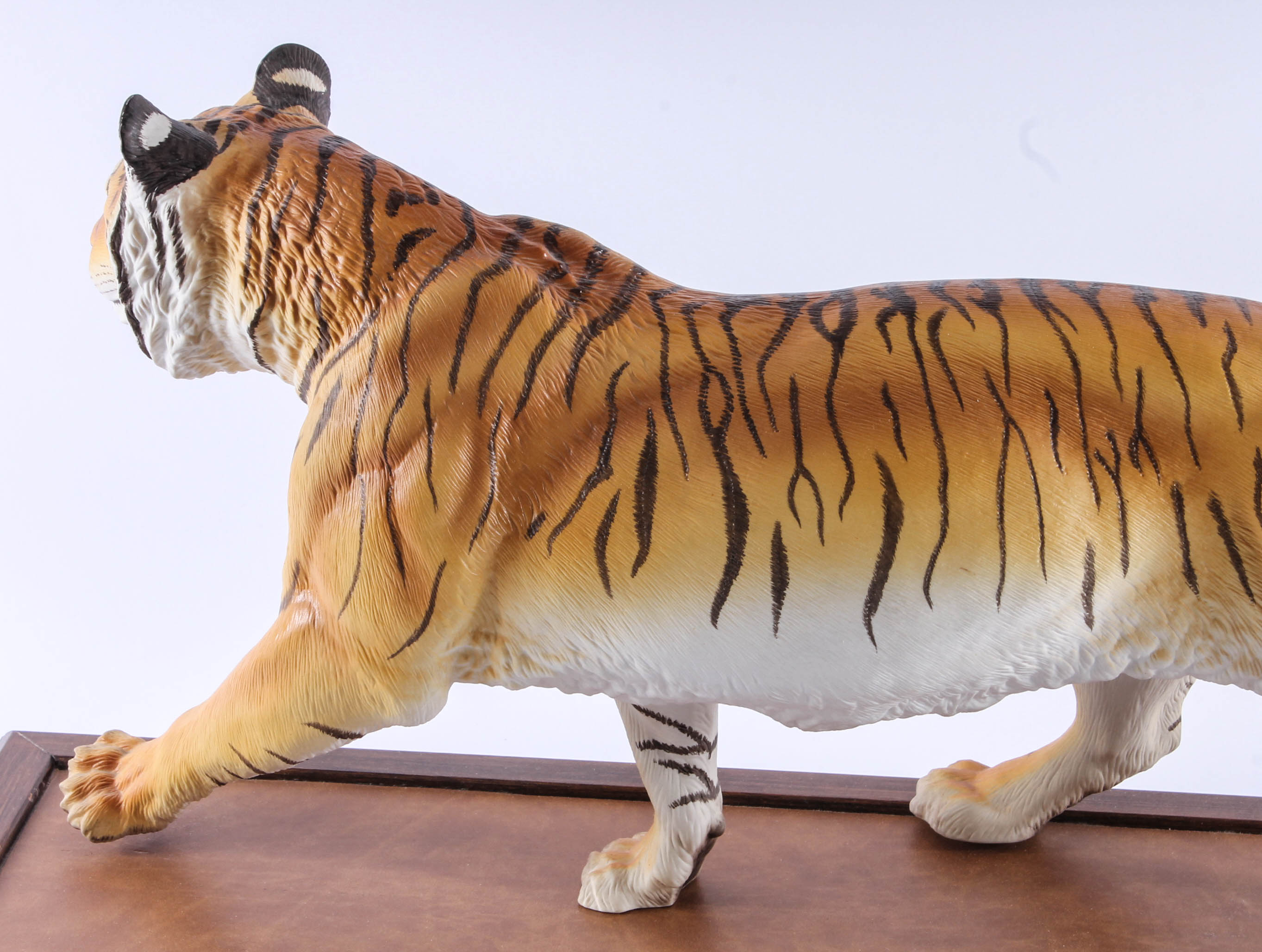 "On The Prowl" HandPainted Porcelain Tiger Figurine by The Franklin