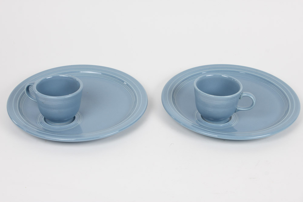 Fiestaware Snack Plates and Cups EBTH